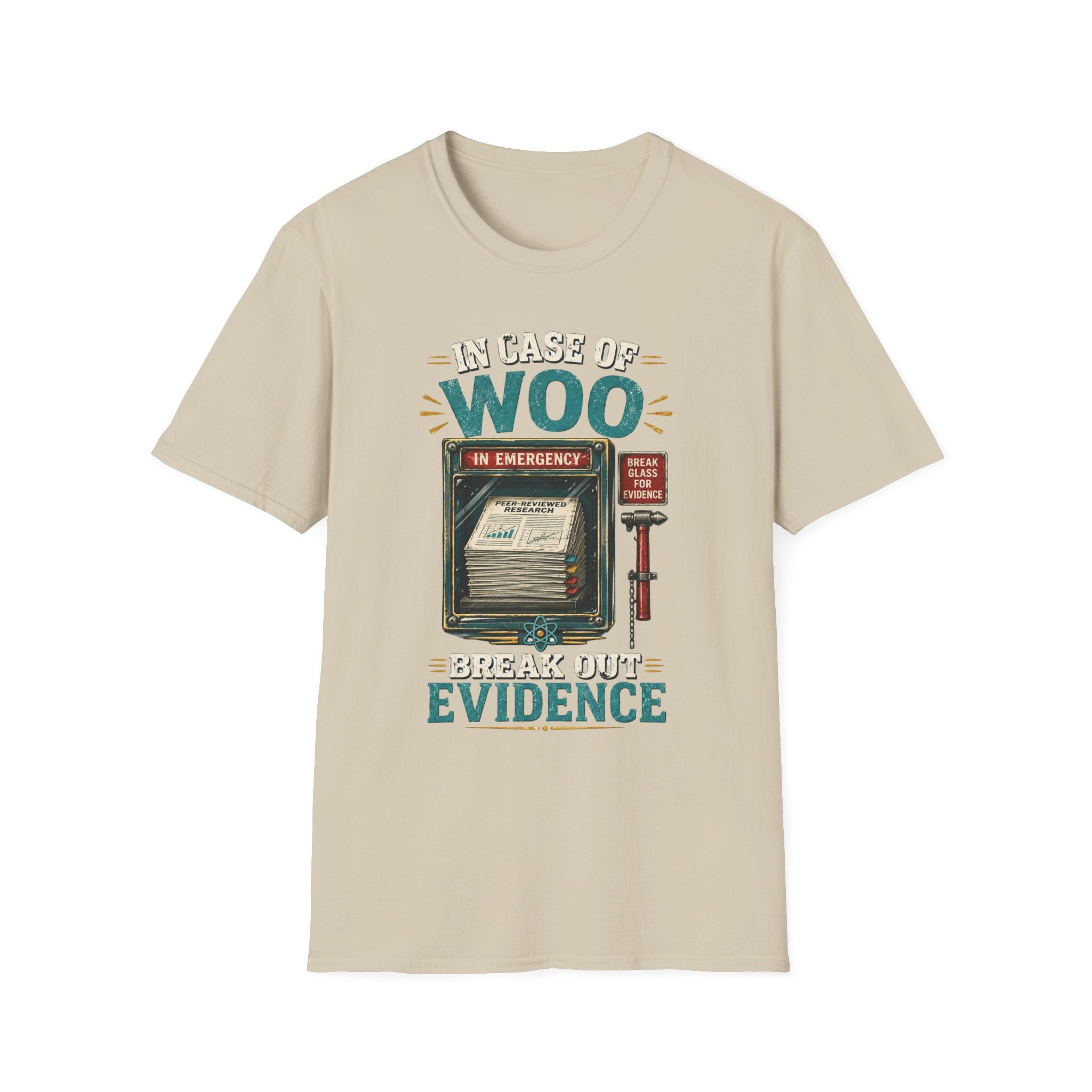 T-Shirt — "In Case of Woo" Emergency Evidence Graphic Tee