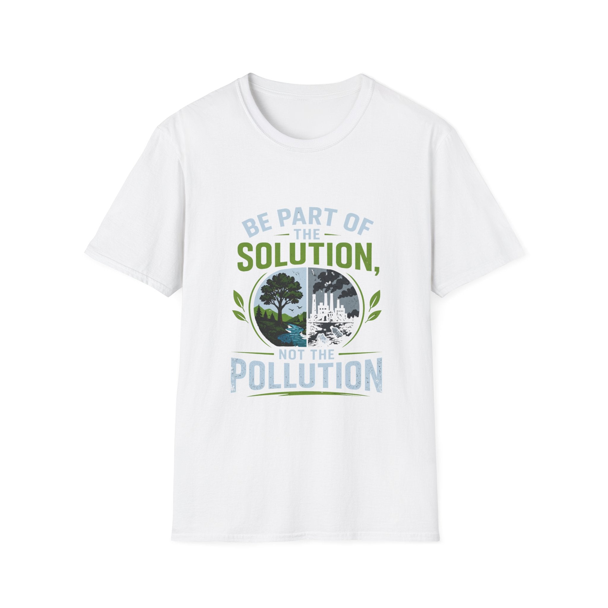 Solution Not Pollution Unisex Softstyle T-Shirt