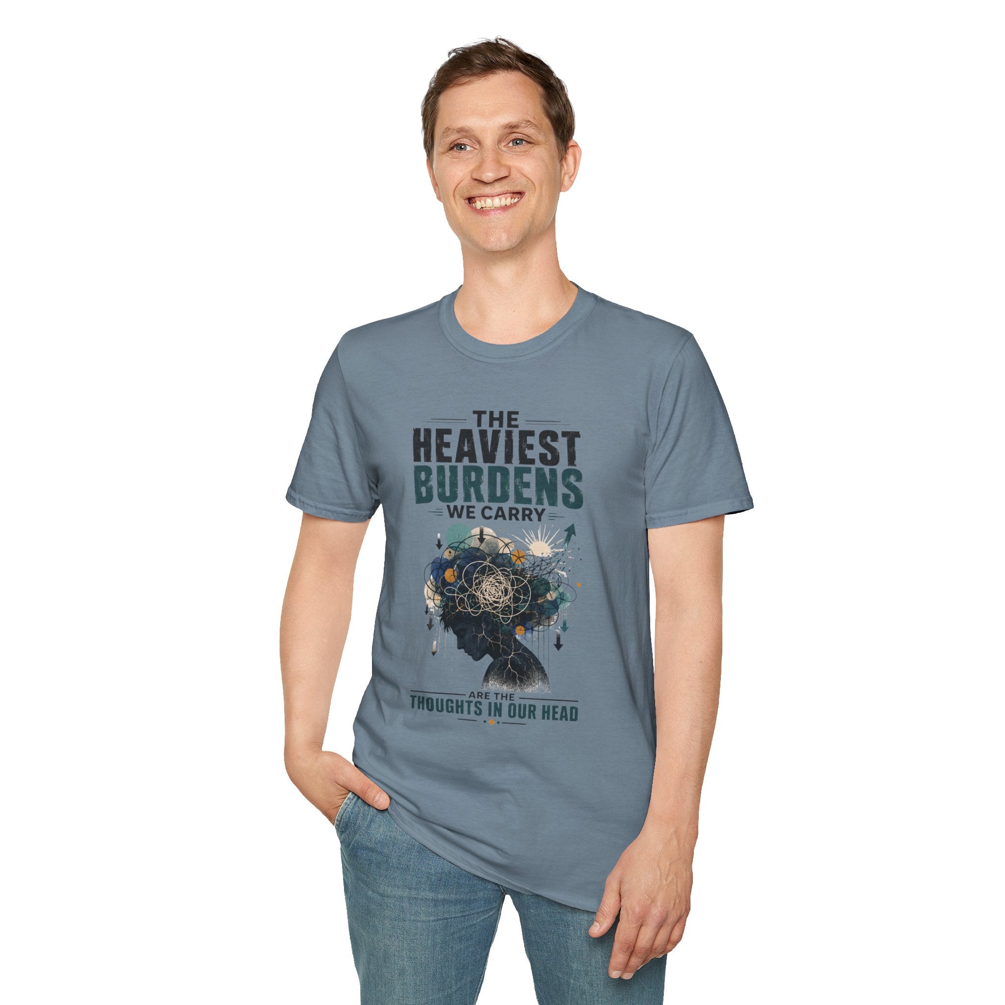 T-Shirt — “The Heaviest Burdens We Carry” Mental Health Awareness Tee