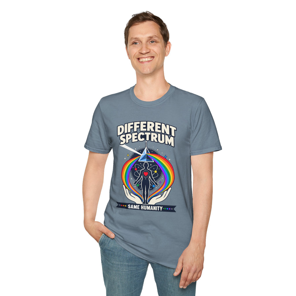 Different Spectrum T‑Shirt — Pride Rainbow Inclusive "Same Humanity" Tee