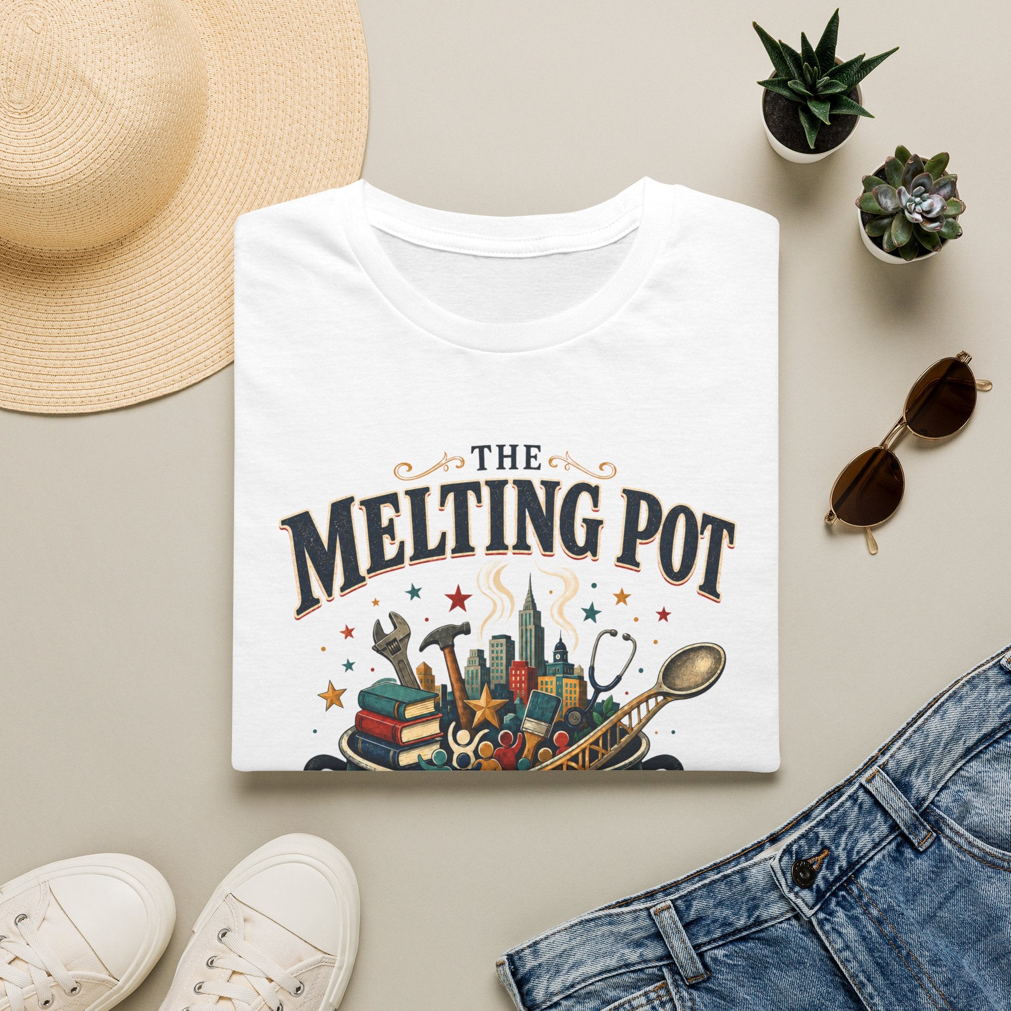 T-Shirt — "The Melting Pot Still Works" Multicultural Unity Tee