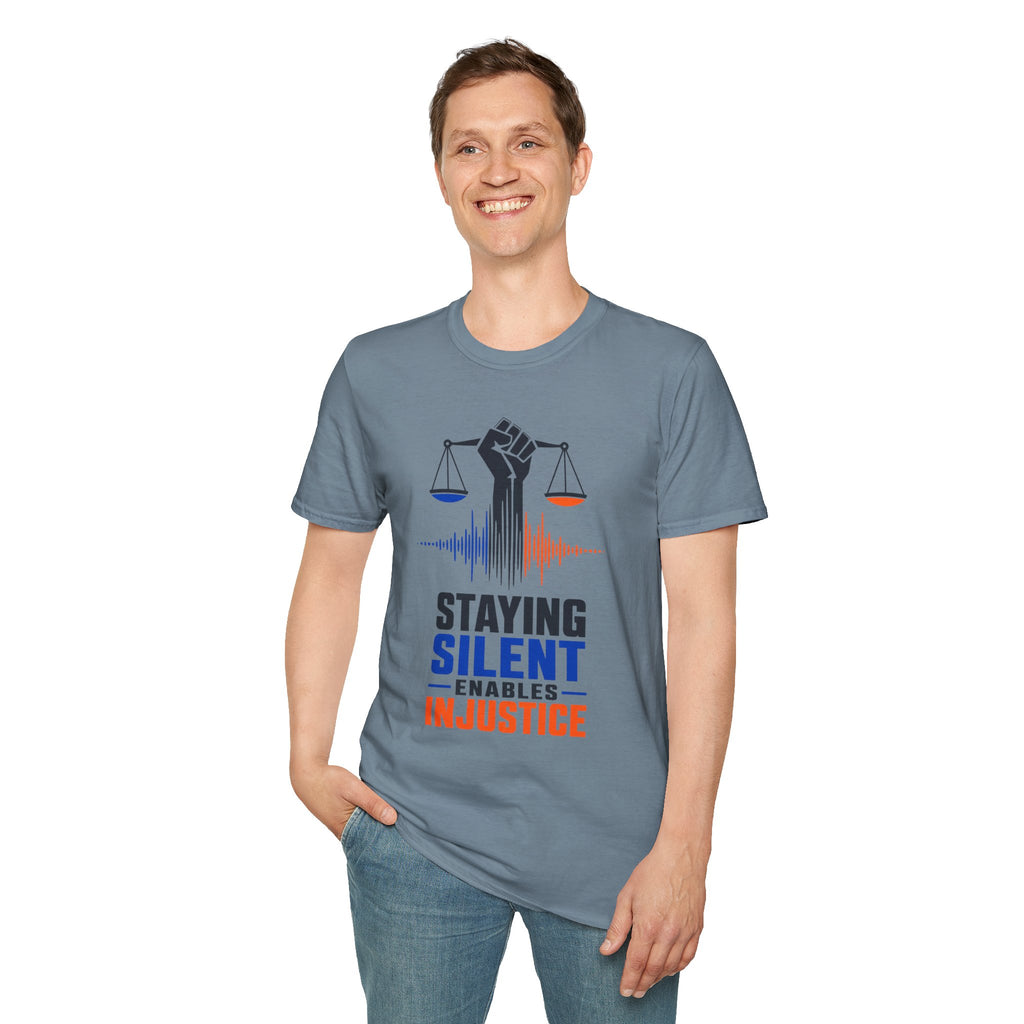"Staying Silent Enables Injustice" Justice Fist Graphic Tee