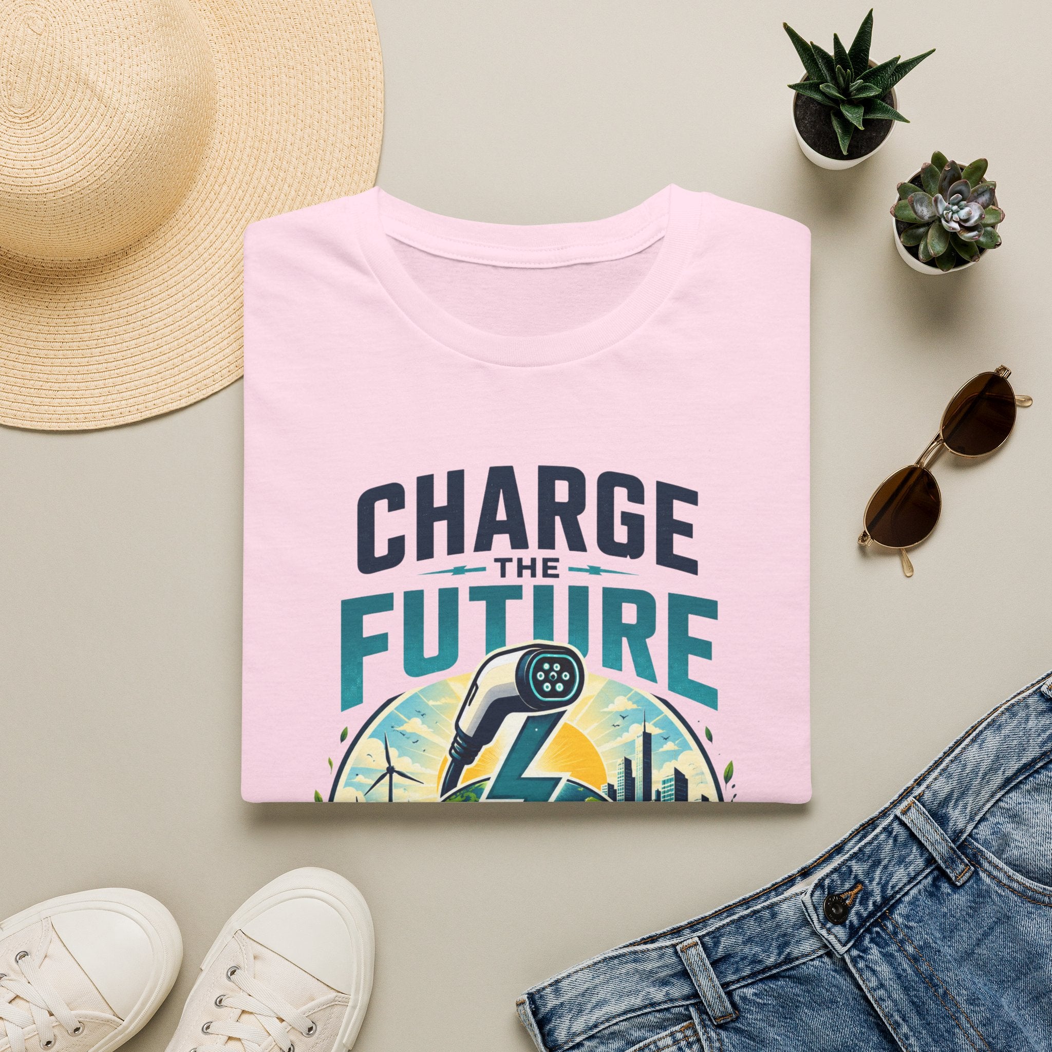 Charge the Future T-Shirt — Electric Vehicle EV Charging Graphic Tee