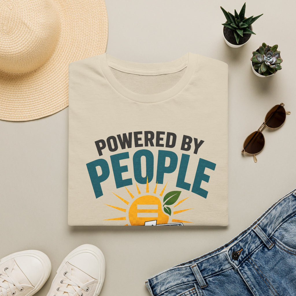 Powered By People Tee — Renewable Energy & Environmental Justice T-Shirt (Not Polluters)
