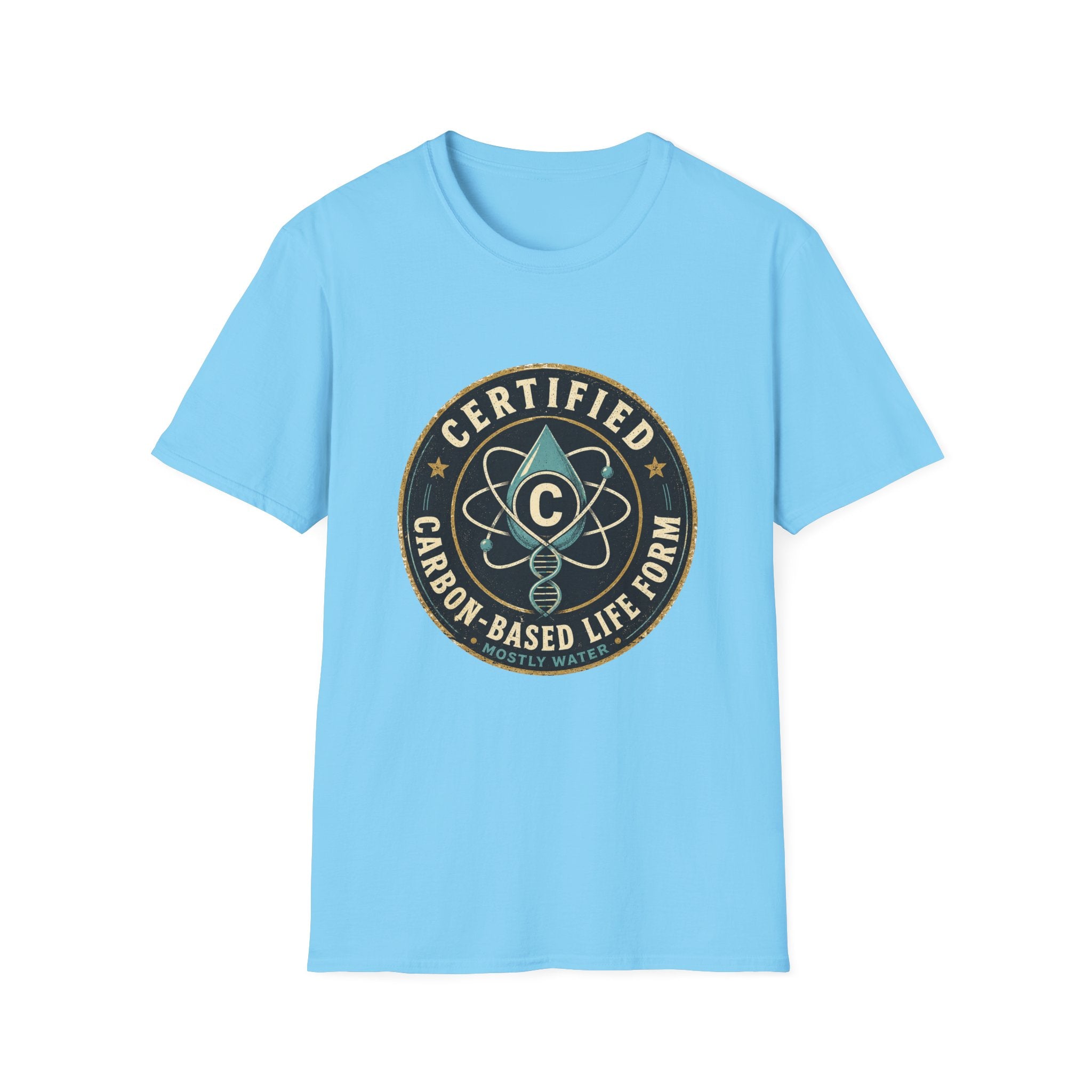 Certified Carbon-Based Lifeform T-Shirt — Funny Science Badge Tee