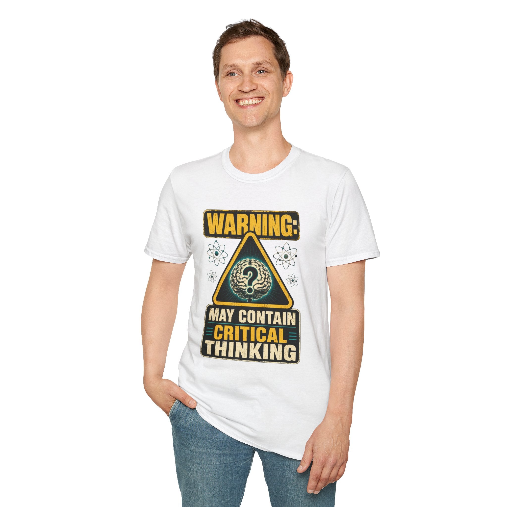 "WARNING: May Contain Critical Thinking" Graphic Tee
