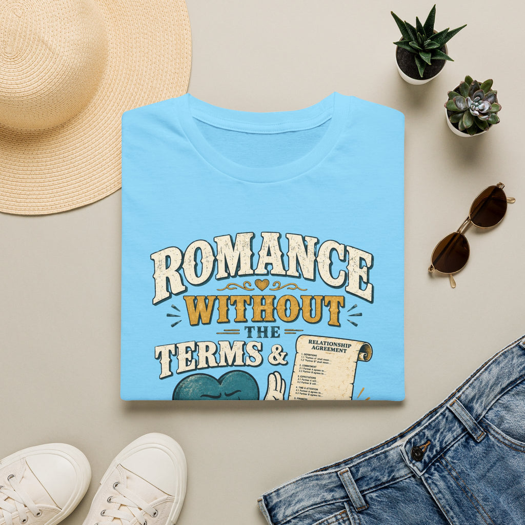 Romance Without the Terms & Conditions T-Shirt — Funny Relationship Graphic Tee