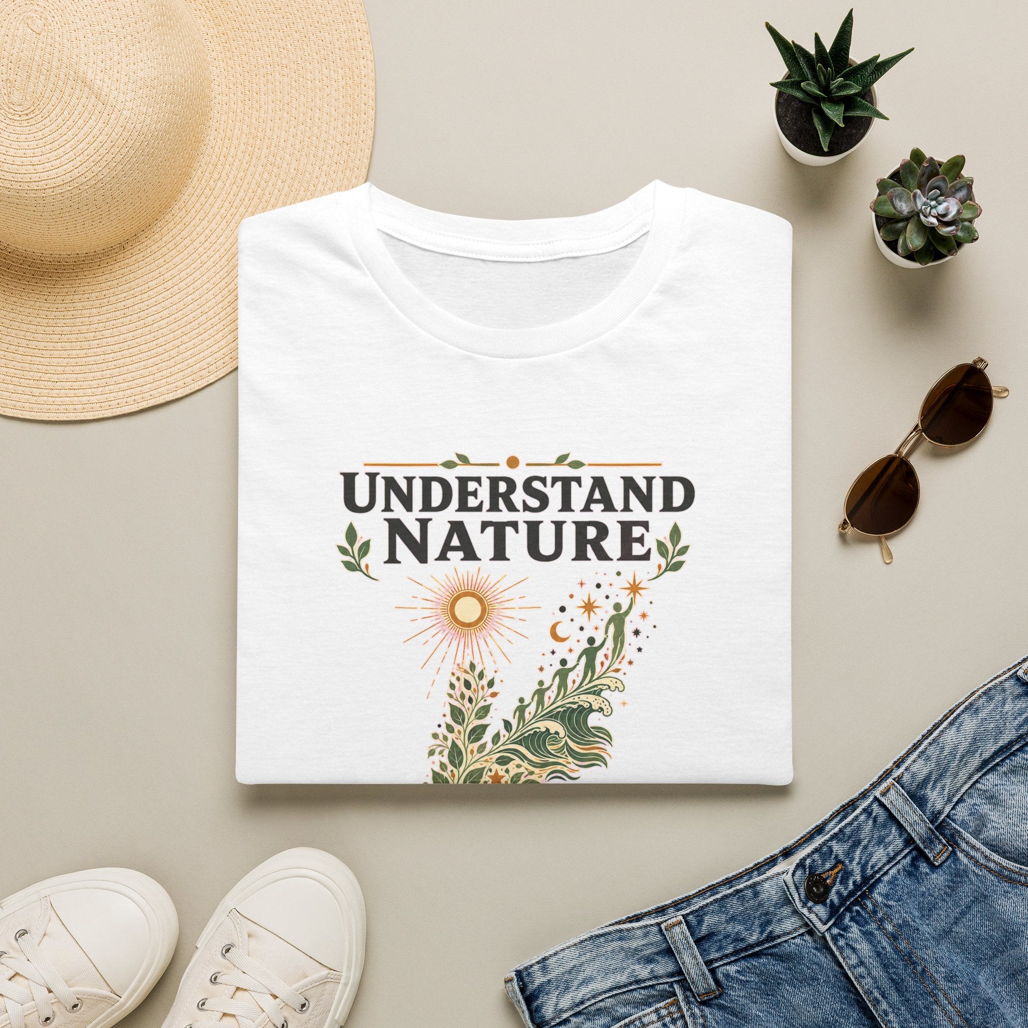 Understand Nature T-Shirt — Botanical 'Outgrow Fear' Graphic Tee