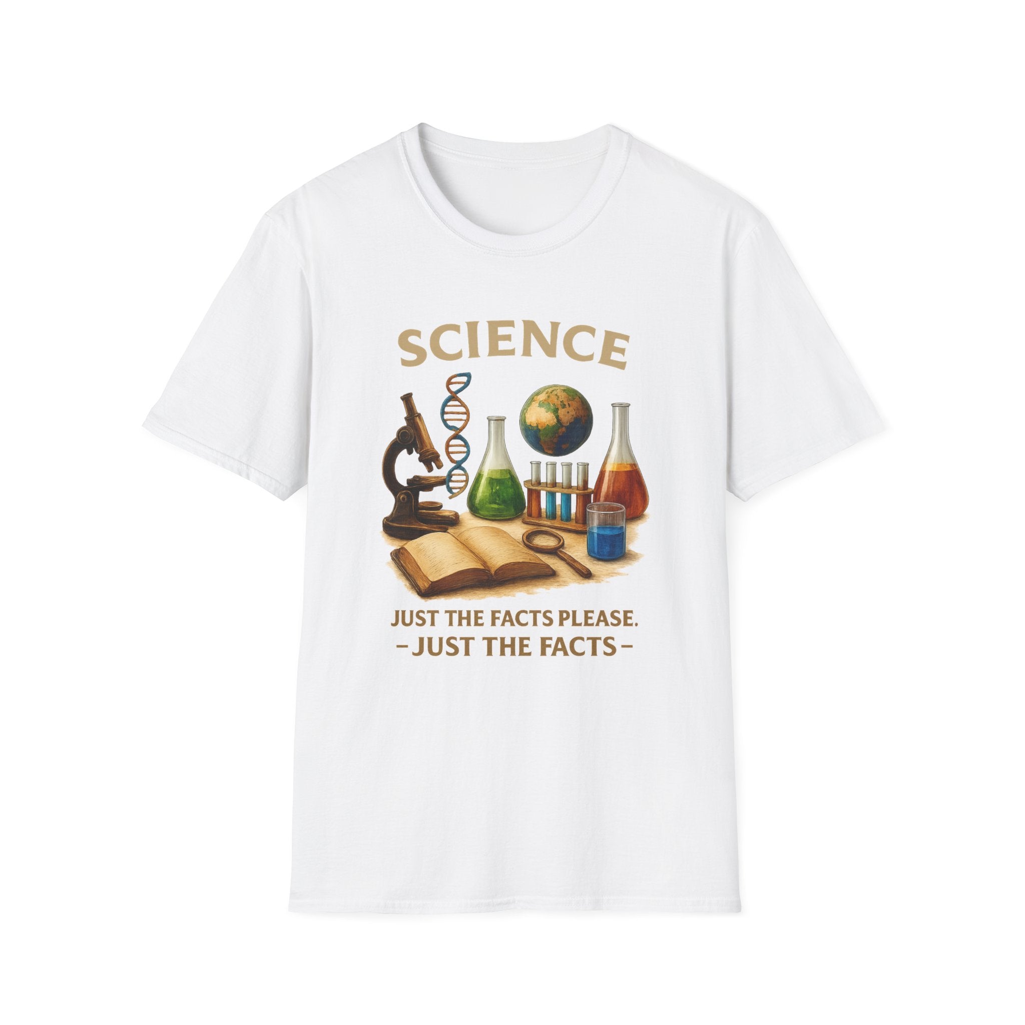 Science Graphic T-Shirt — 'Science: Just the Facts, Please' Casual Tee