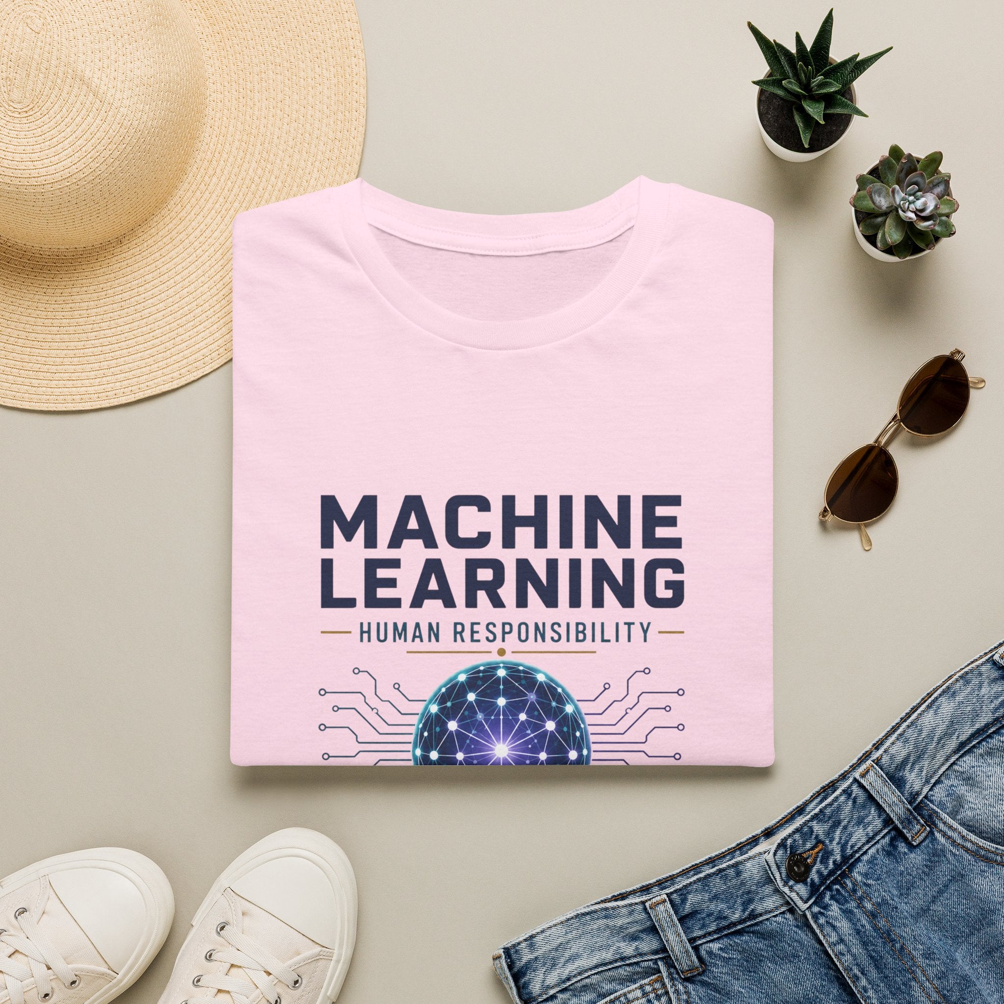 Machine Learning T-Shirt — "Human Responsibility" Tech Graphic Tee