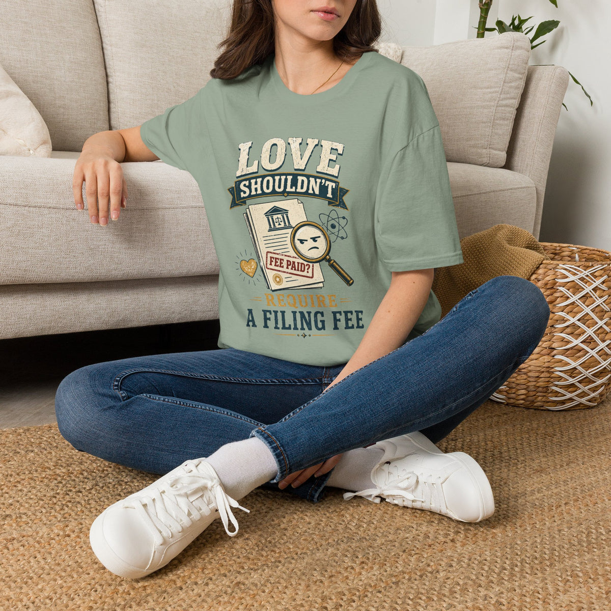 "Love Shouldn't Require a Filing Fee" Funny Tax Lawyer Legal Humor Shirt