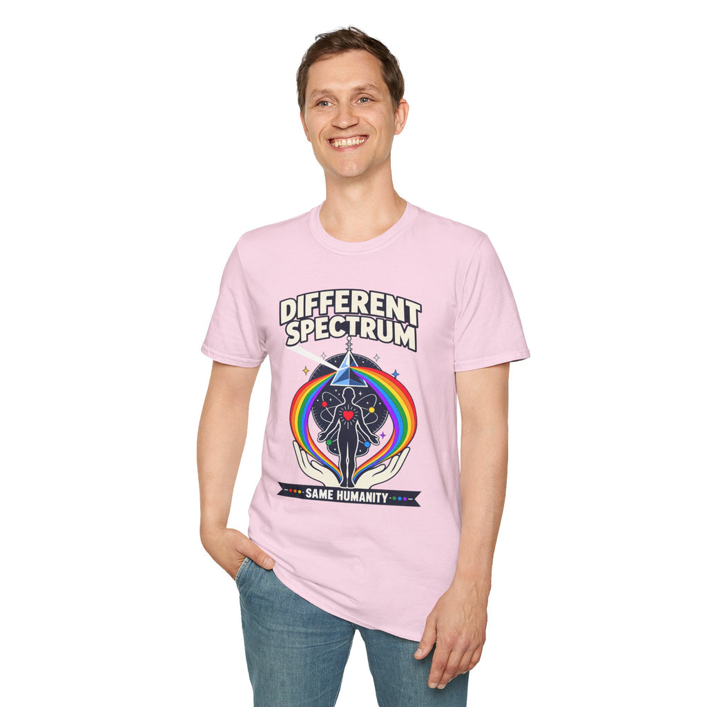 Different Spectrum T‑Shirt — Pride Rainbow Inclusive "Same Humanity" Tee