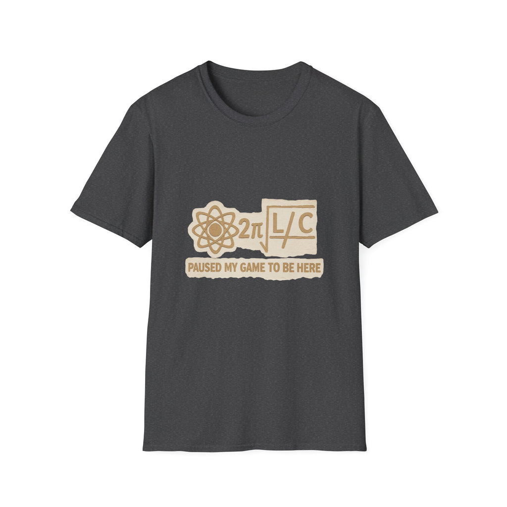 Physics Joke T-Shirt — '2π L/C' Retro Atom Graphic (I Used My Game to Be Here)