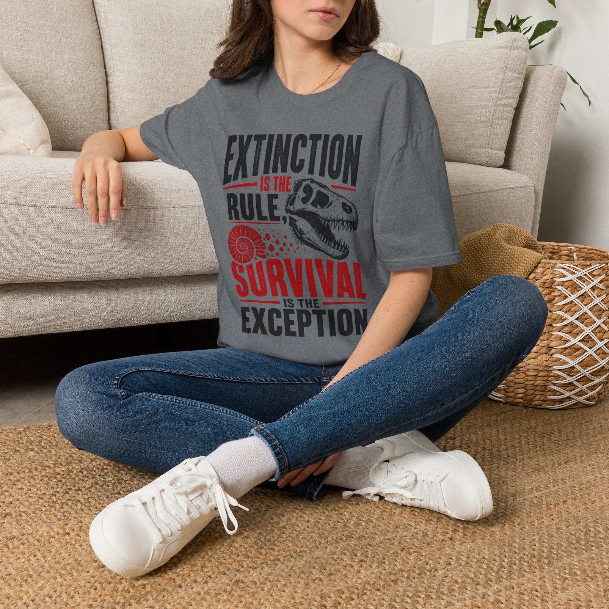 Extinction Is the Rule — Dinosaur Graphic T-Shirt