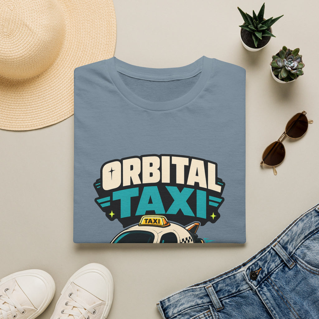 Orbital Taxi T‑Shirt – Retro Space Shuttle Cab Graphic Tee