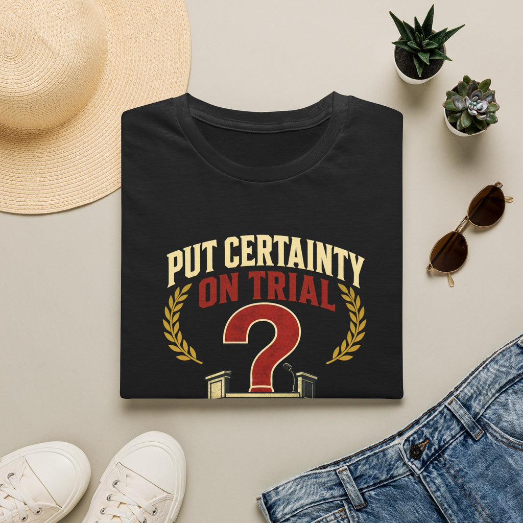 "Put Certainty On Trial" Questioning Democracy Graphic Tee