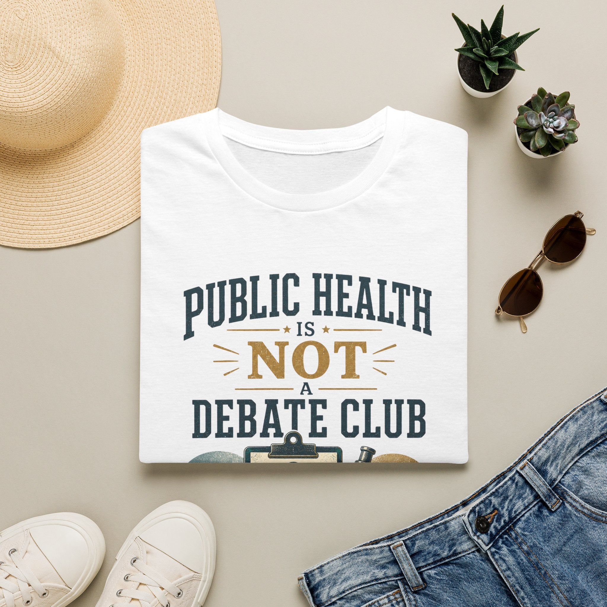 Public Health Is Not a Debate Club T-Shirt — Check the Data Tee