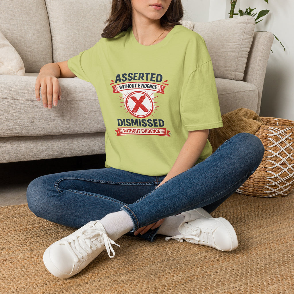 Asserted Without Evidence T-Shirt — Funny Skeptic Graphic Tee