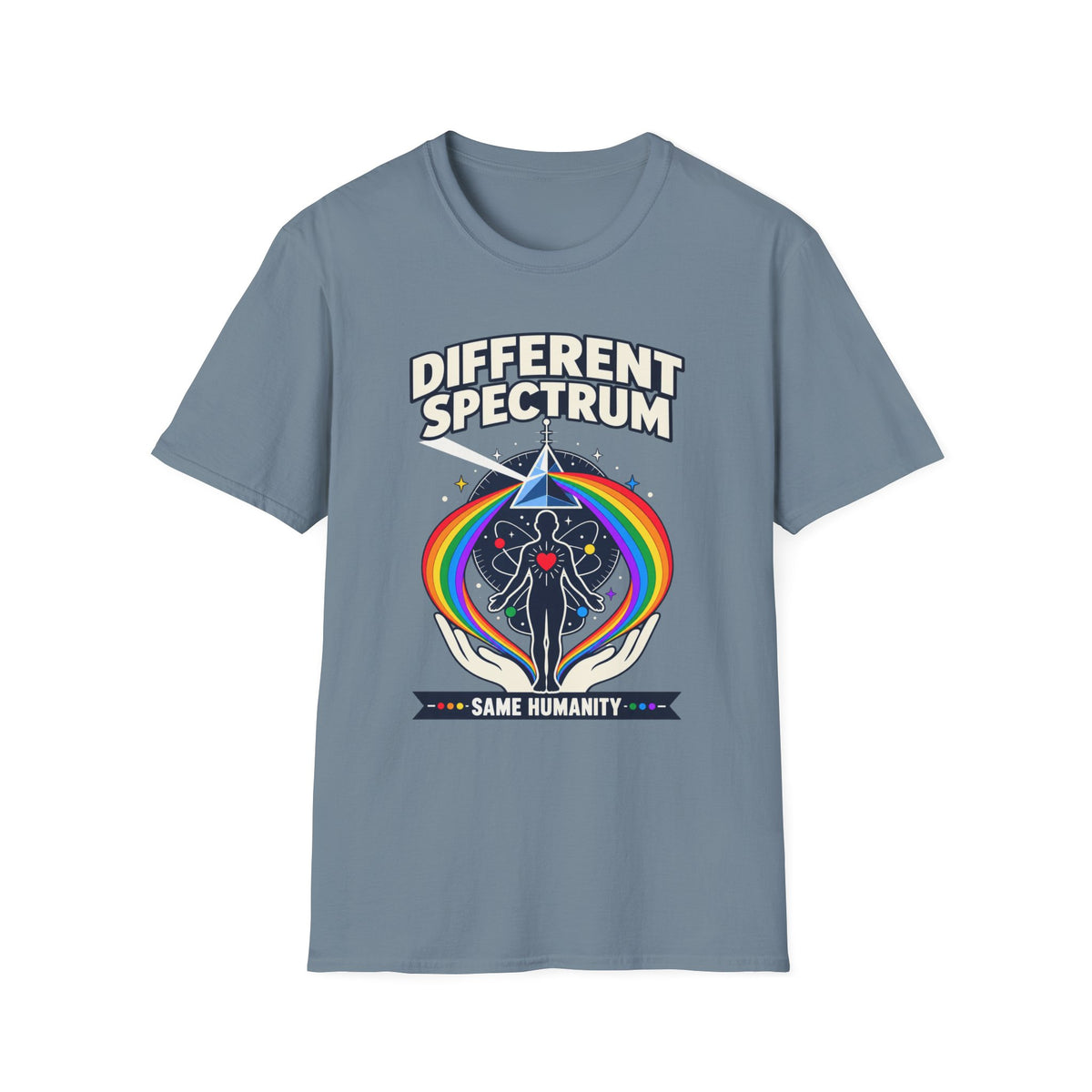 Different Spectrum T‑Shirt — Pride Rainbow Inclusive "Same Humanity" Tee
