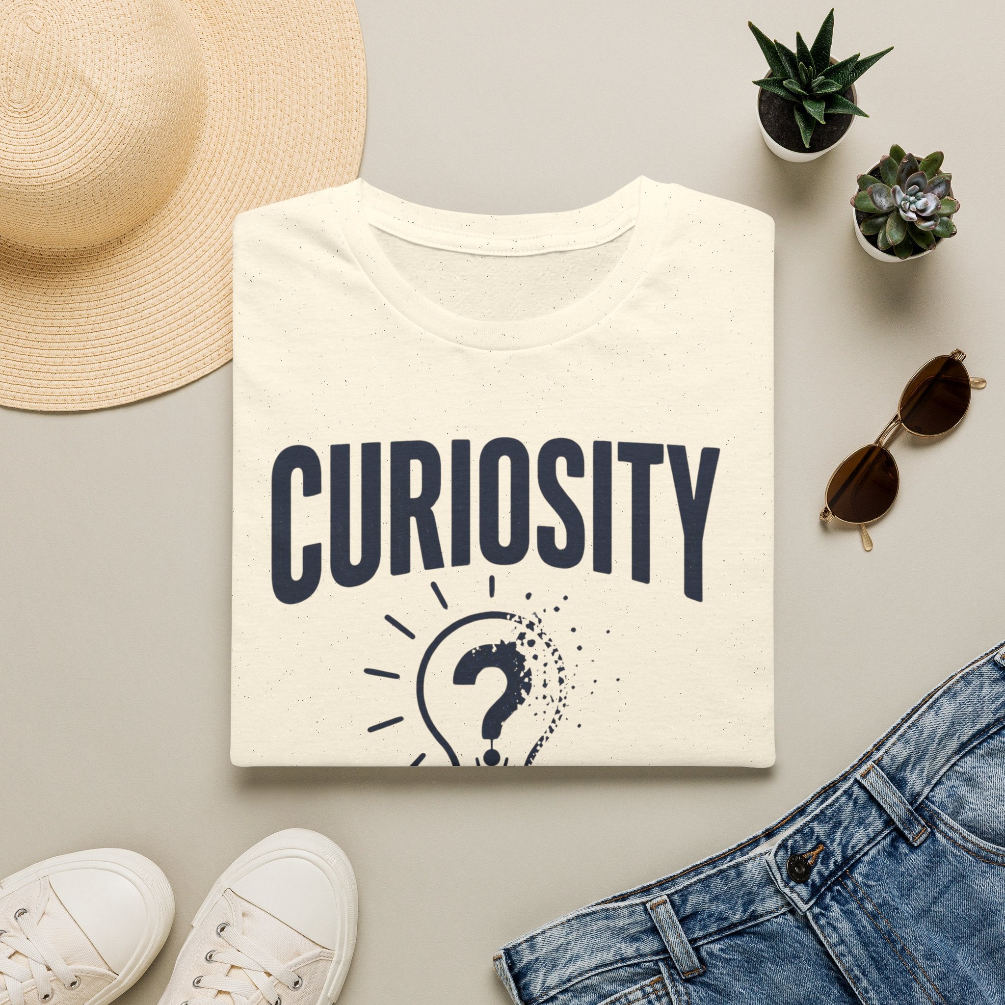 Curiosity T-Shirt — “Curiosity Dies With Complacency” Inspirational Graphic Tee