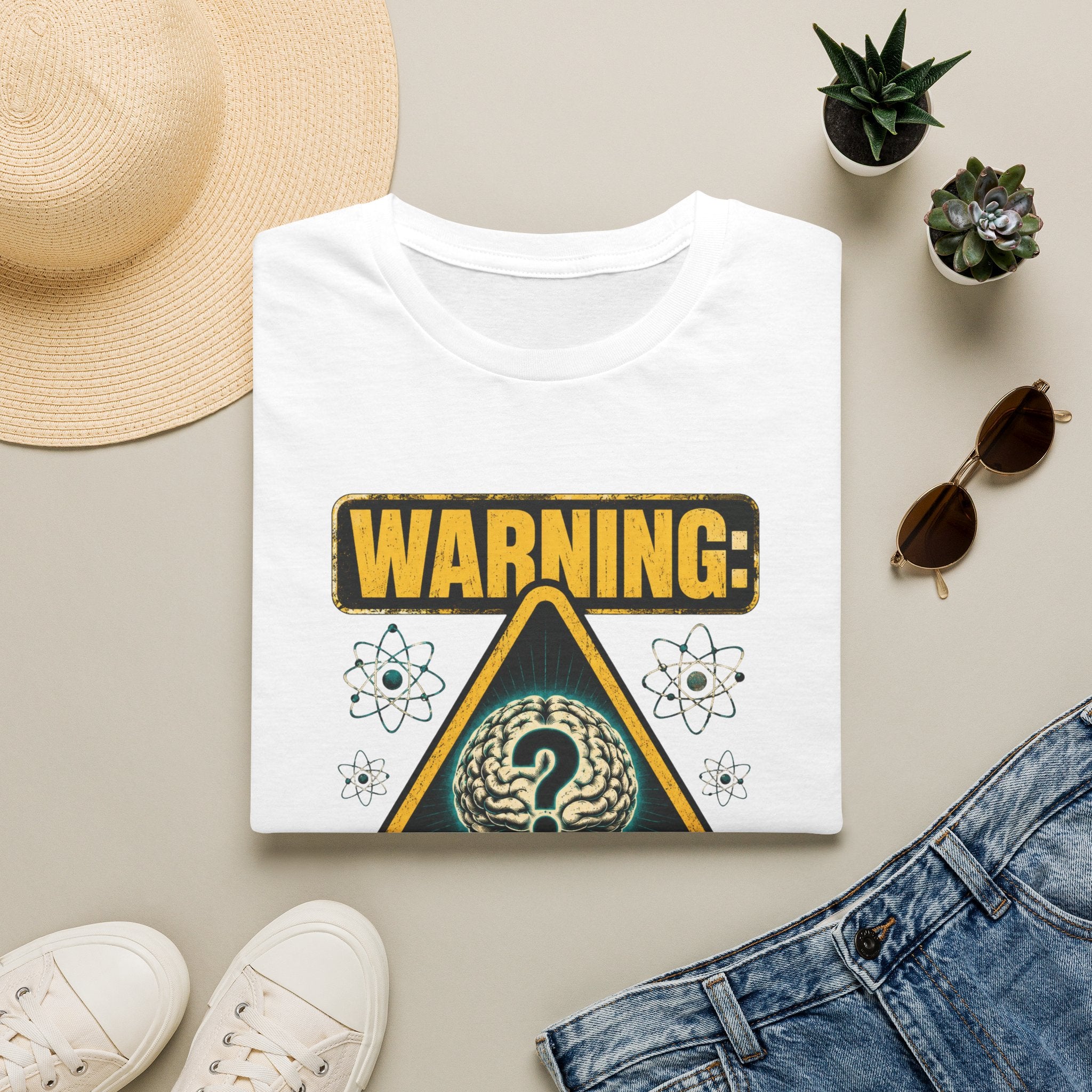 "WARNING: May Contain Critical Thinking" Graphic Tee