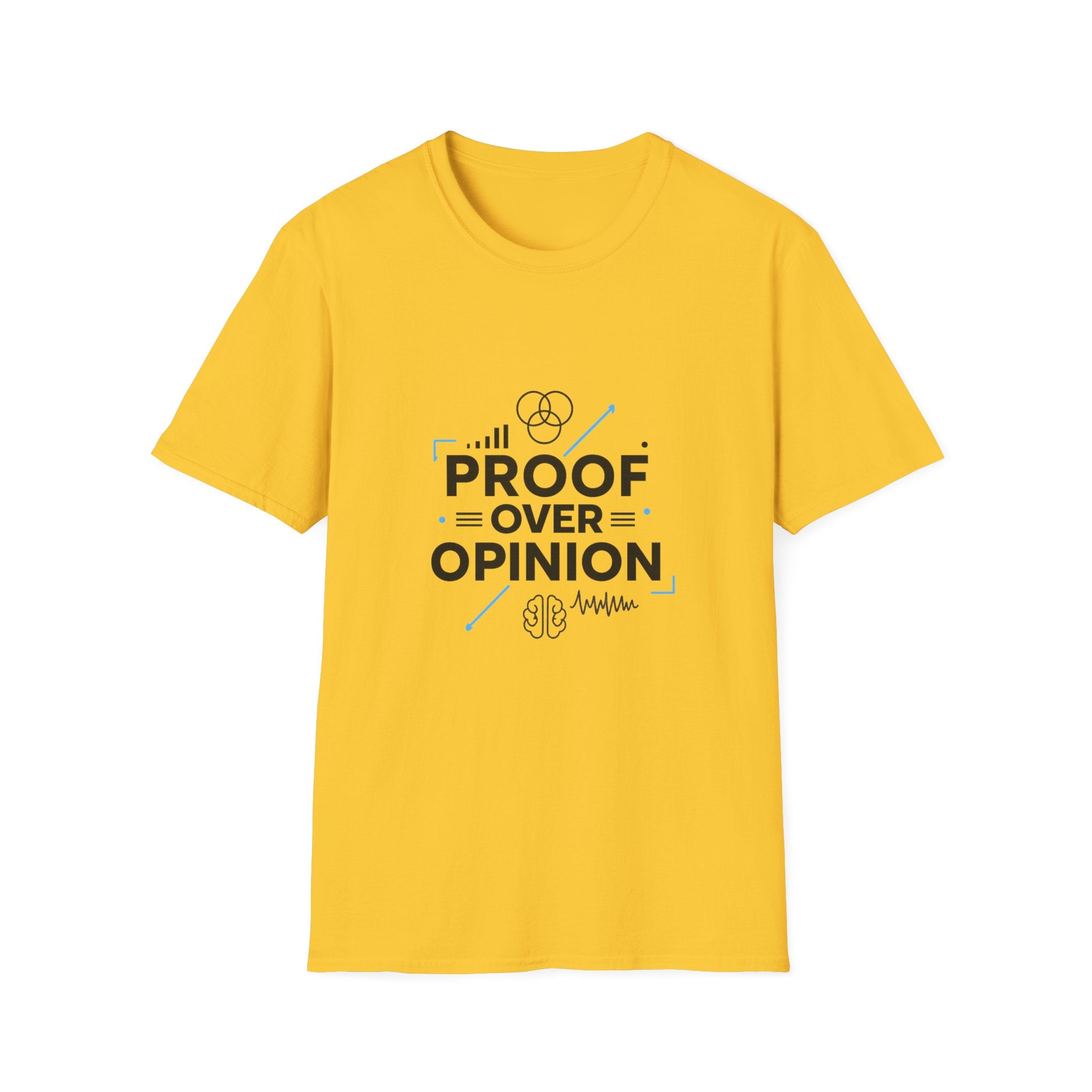 Proof Over Opinion T-Shirt — Science & Logic Graphic Tee