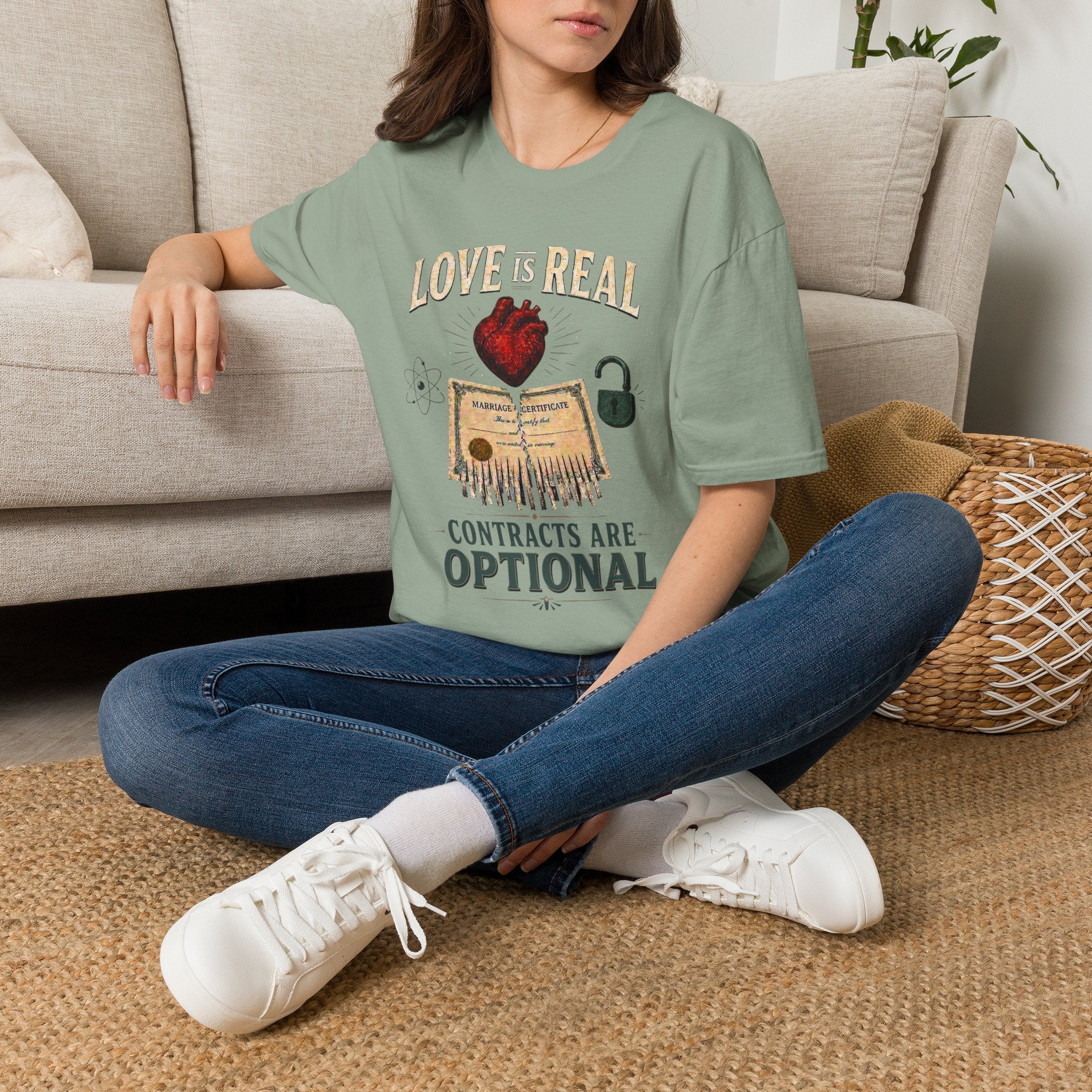 Love Is Real, Contracts Are Optional Graphic Tee