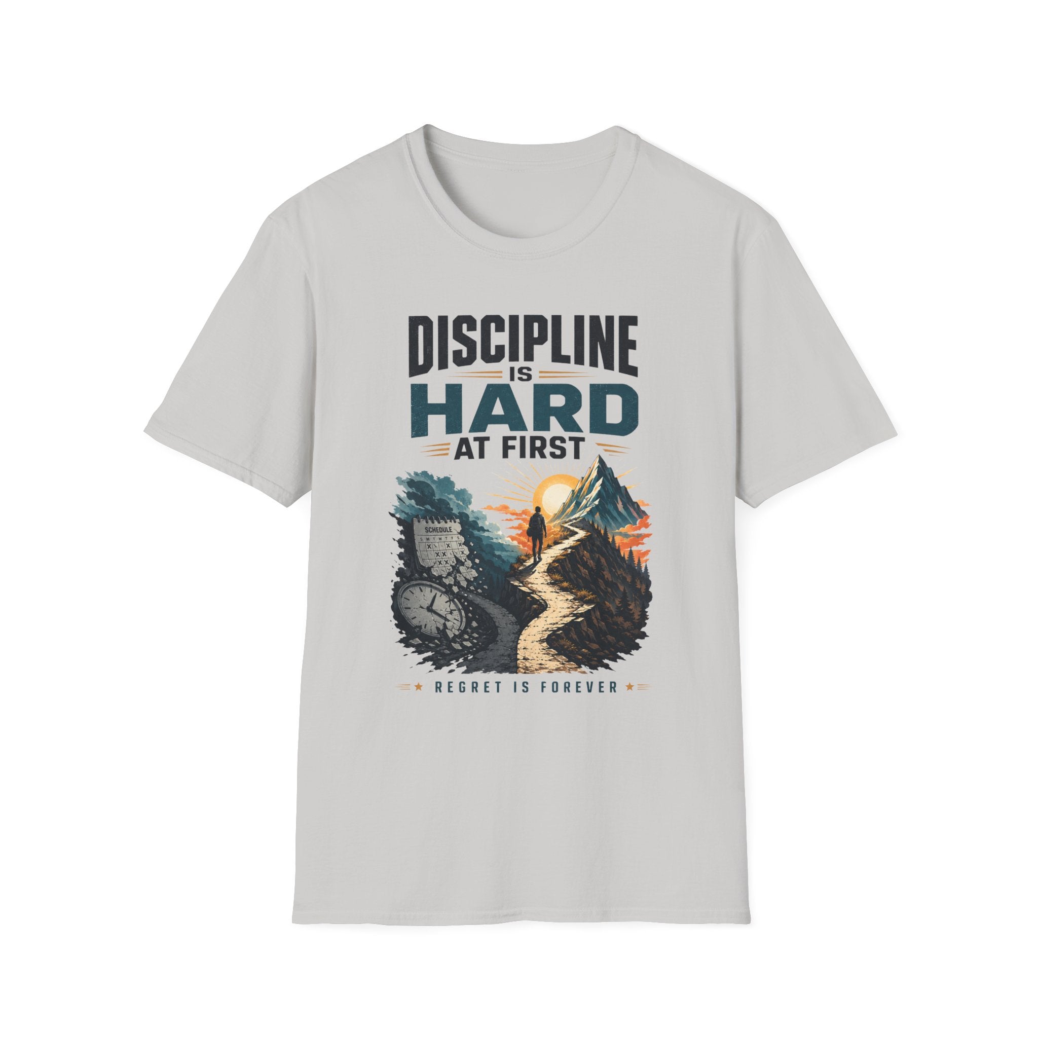 "Discipline Is Hard at First" Motivational Graphic Tee