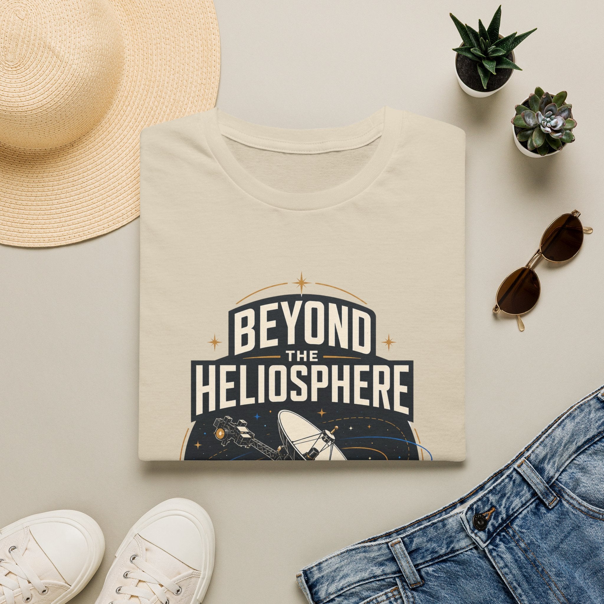 Beyond the Heliosphere T-Shirt — Space Exploration Graphic Tee