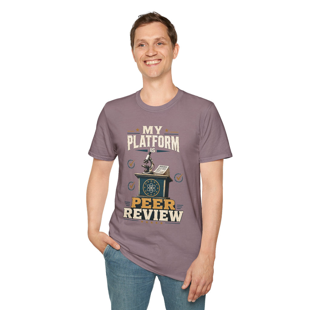 Peer Review T-Shirt — “My Platform is Peer Review” Science Graphic Tee