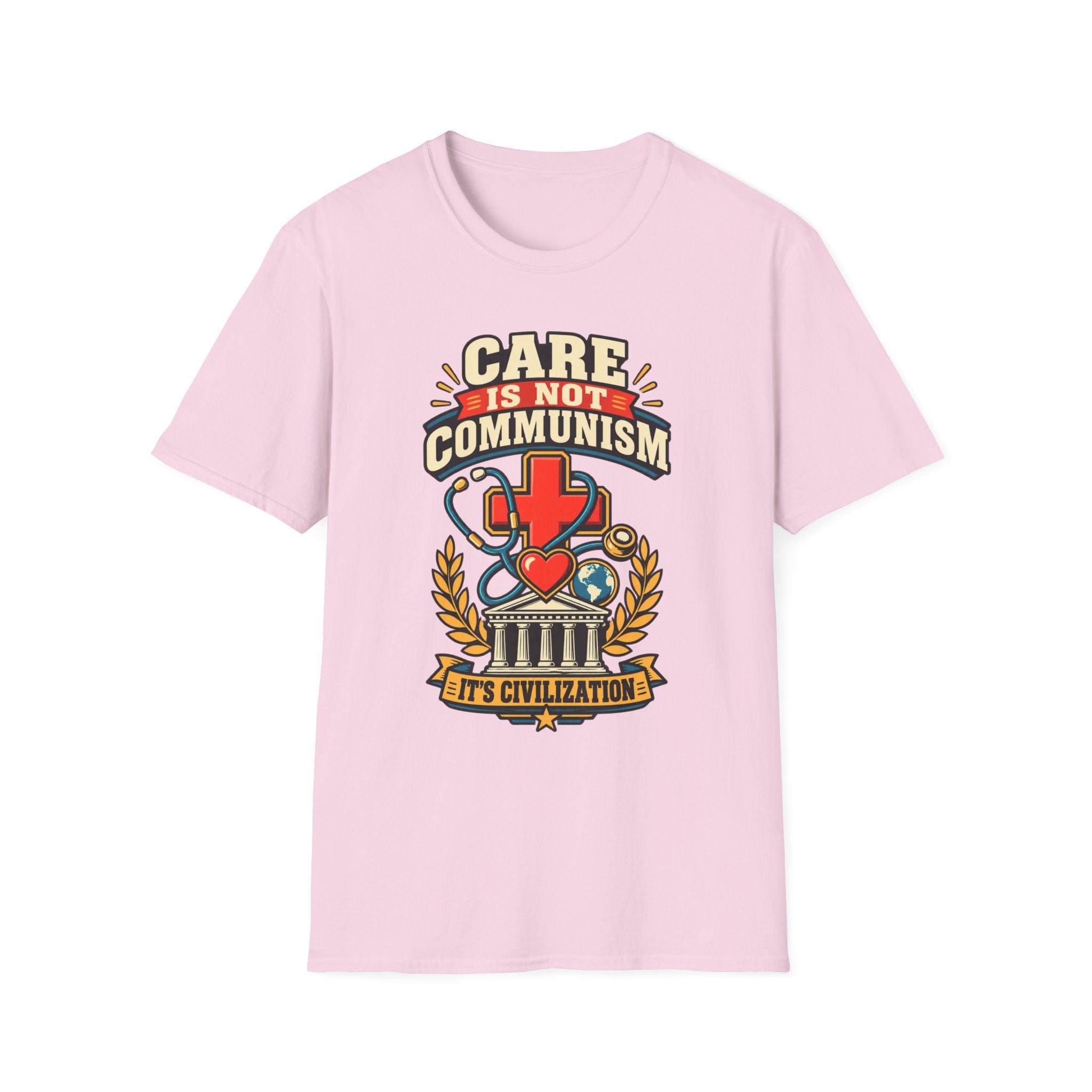 "Care Is Not Communism" Nurse/Healthcare Pride Tee