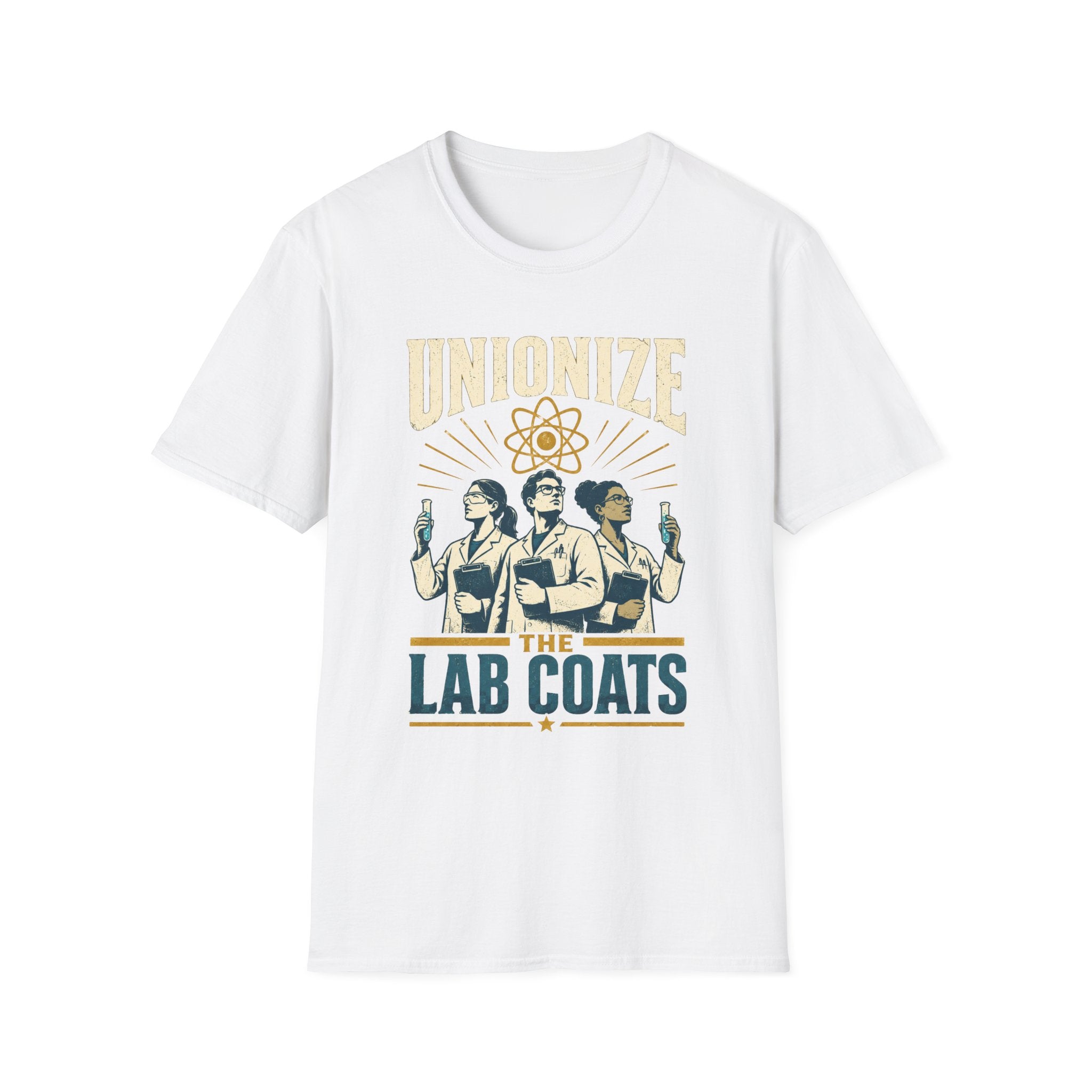 Unionize the Lab Coats T-Shirt — Science Workers Union Solidarity Tee