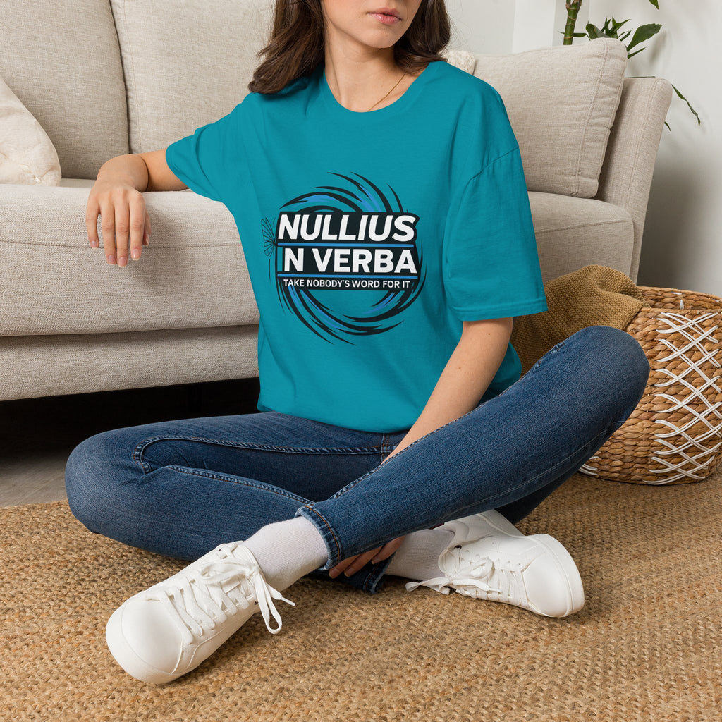 "Nullius in Verba" Latin Motto Tee (I Take Nobody’s Word For It)