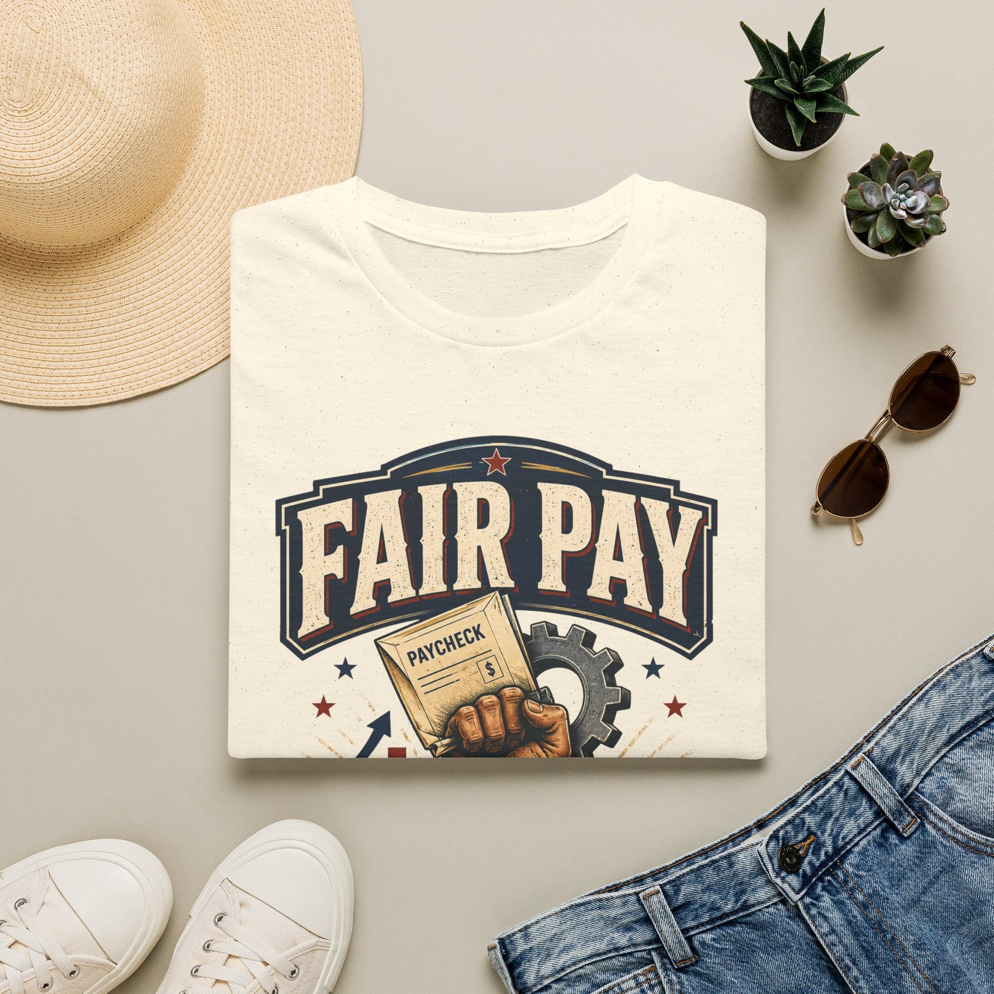 Fair Pay T-Shirt — "Fair Pay Was Never a Gift" Labor Rights Graphic Tee