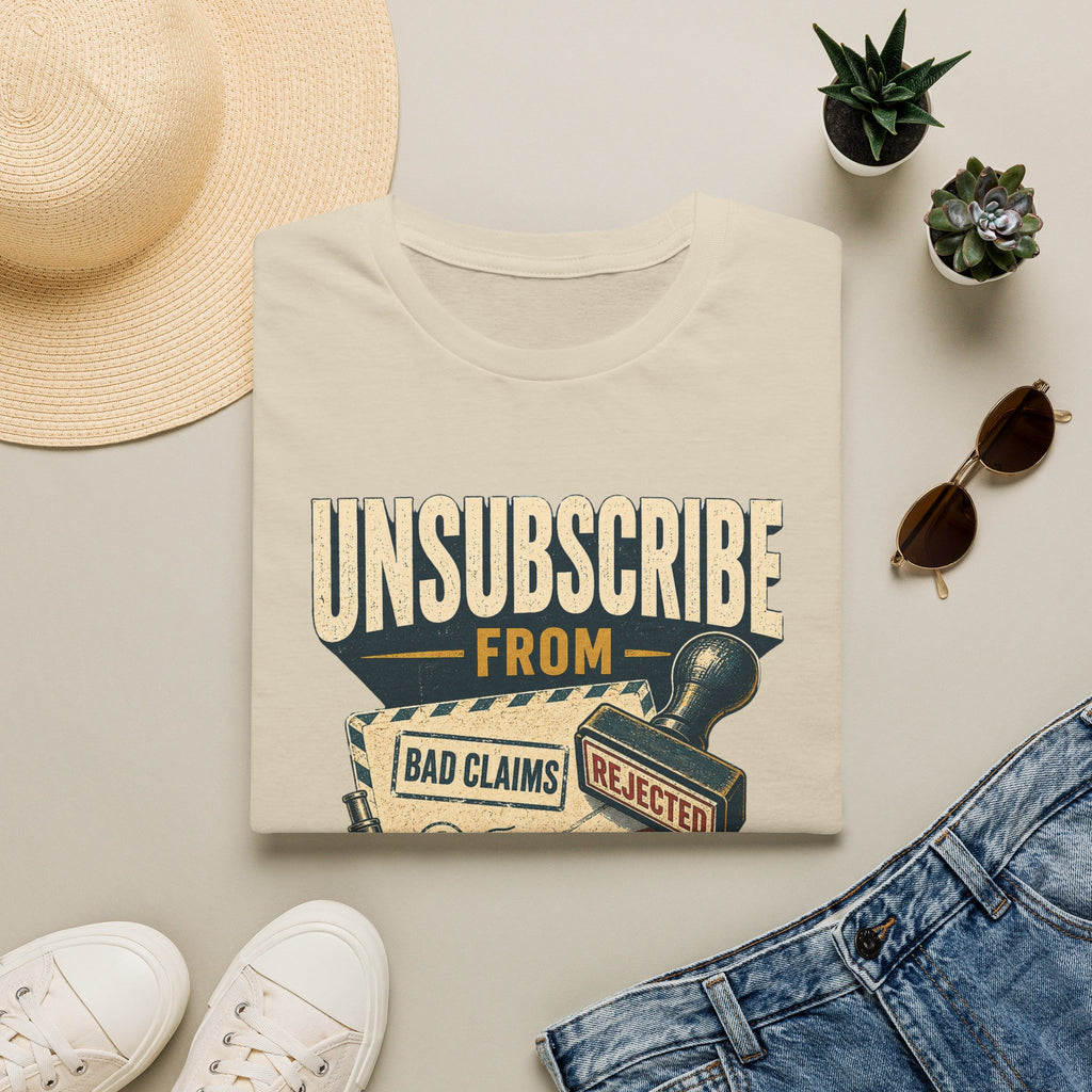 Unsubscribe From Nonsense T-Shirt — Funny Vintage Rejection Stamp Tee