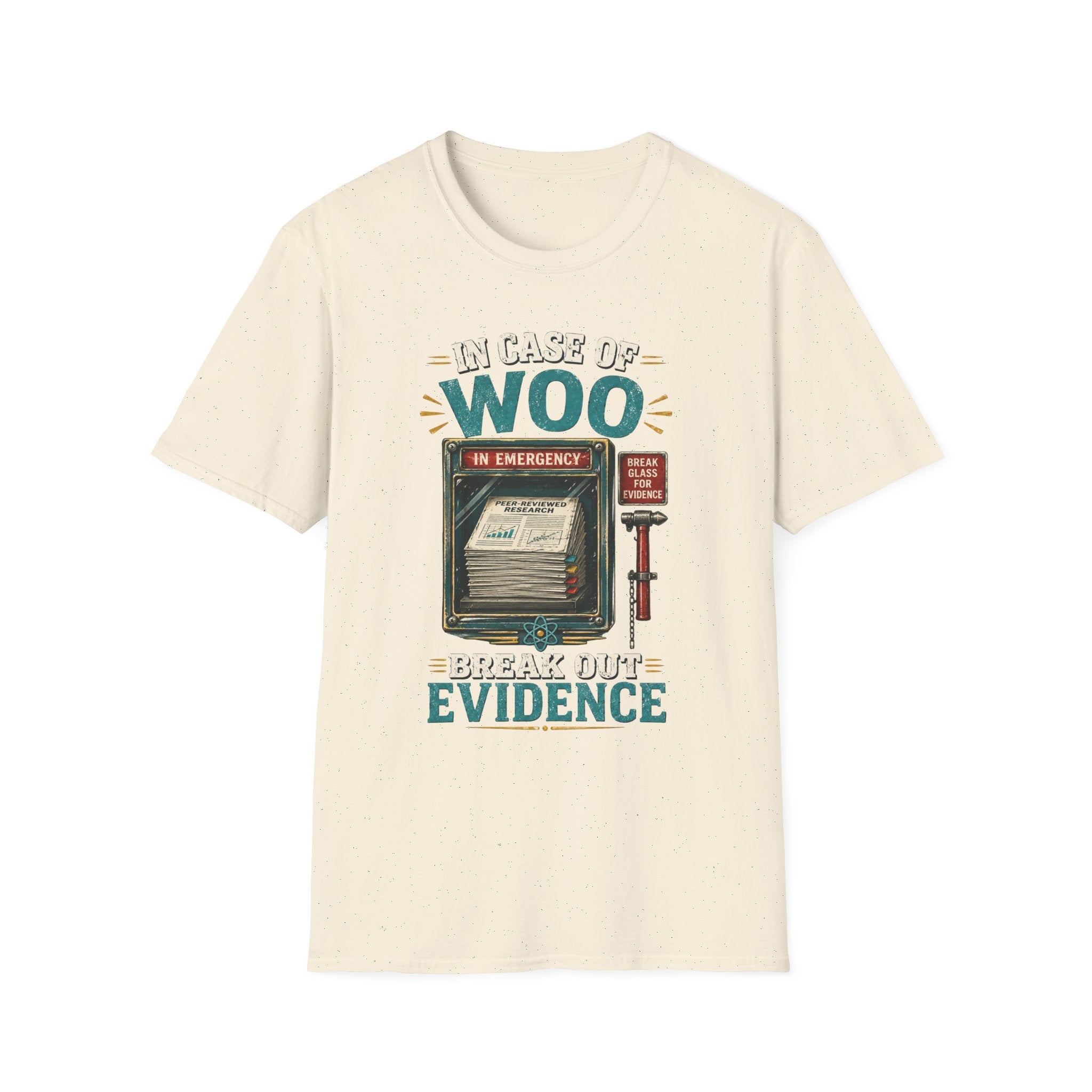 "In Case of Woo Break Out Evidence" Vintage Emergency Graphic Tee
