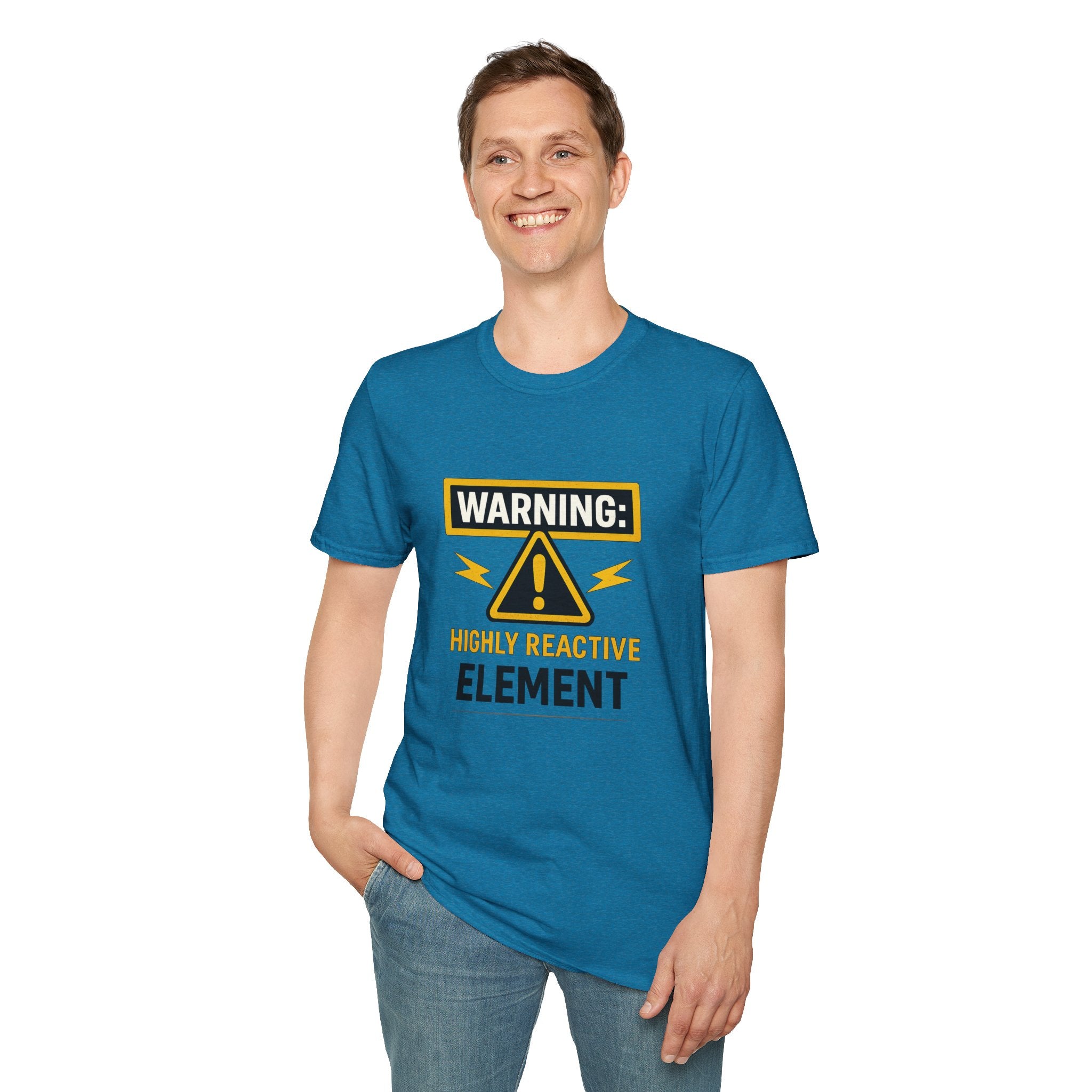 Warning: Highly Reactive Element T-Shirt — Funny Science Hazard Graphic Tee