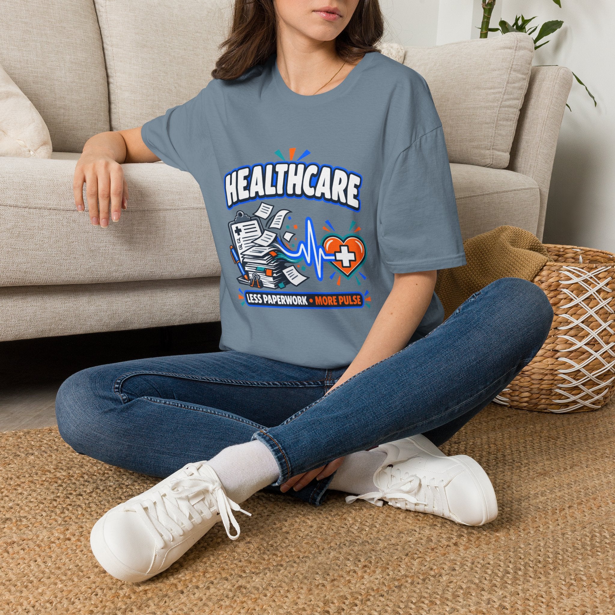 Healthcare T-Shirt — Funny "Less Paperwork, More Patients" Medical Appreciation Tee