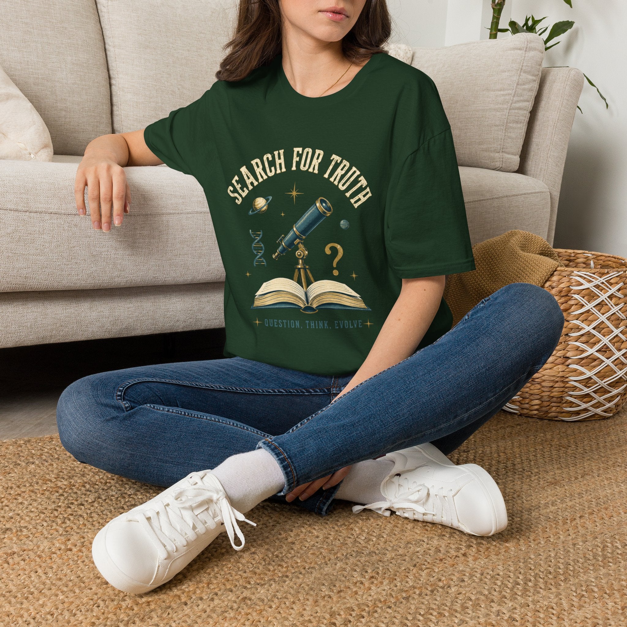 Search for Truth T-Shirt — Telescope Astronomy Graphic Tee