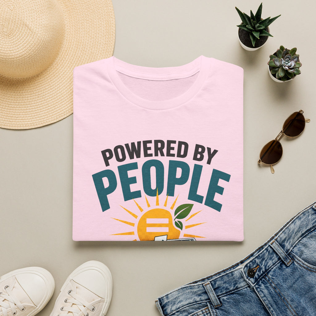 Powered By People Tee — Renewable Energy & Environmental Justice T-Shirt (Not Polluters)