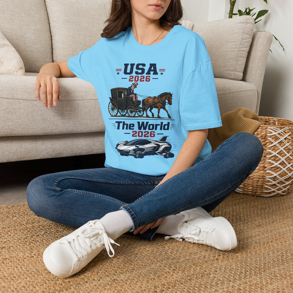 USA 2026 Campaign T‑Shirt — Patriotic Coach & Horse Graphic Tee