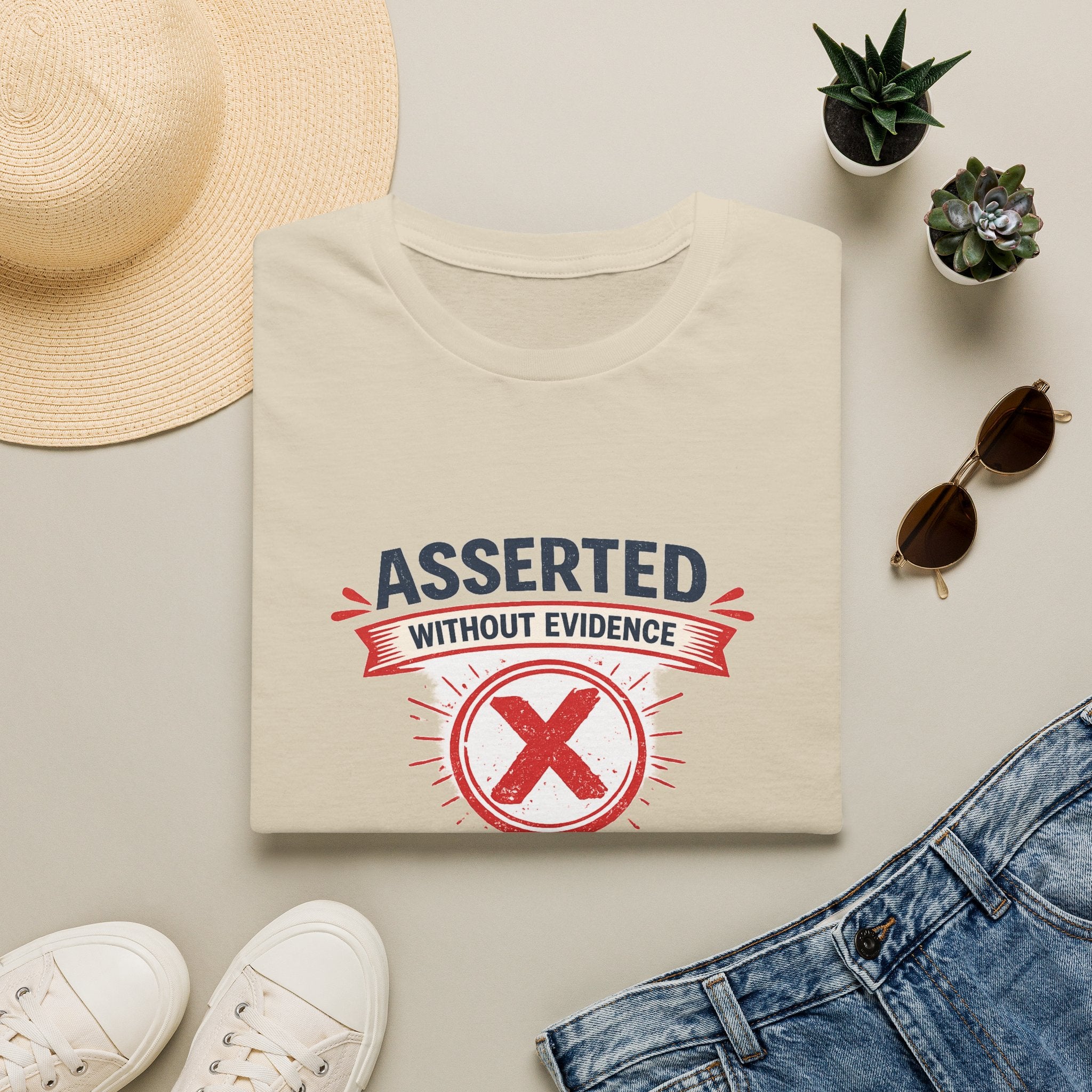 Asserted Without Evidence T-Shirt — Funny Skeptic Graphic Tee