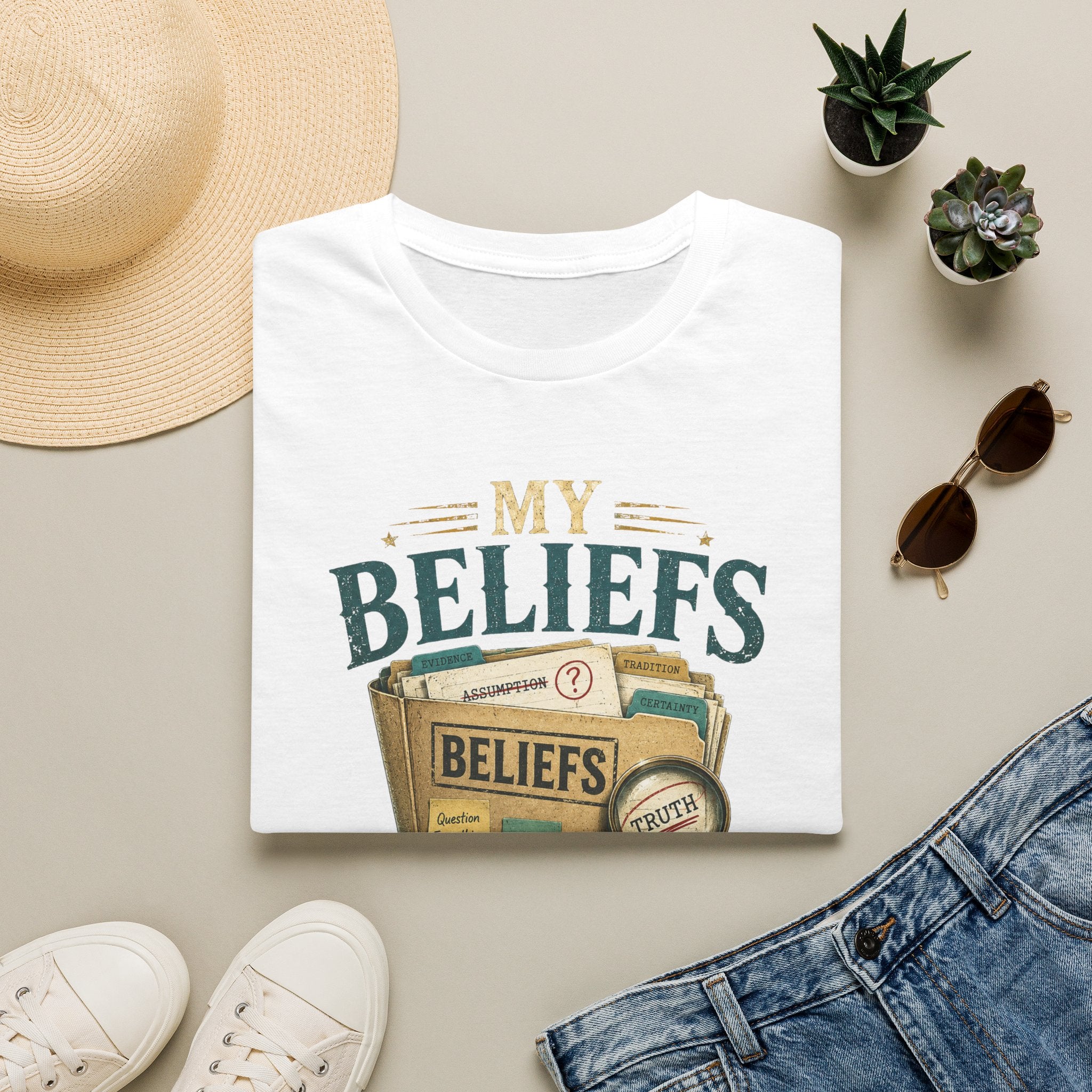 "My Beliefs Are Currently Under Review" Graphic Tee