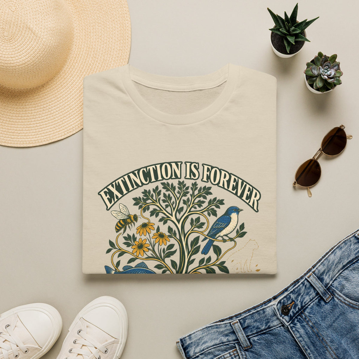 "Extinction Is Forever" Nature Conservation Graphic Tee