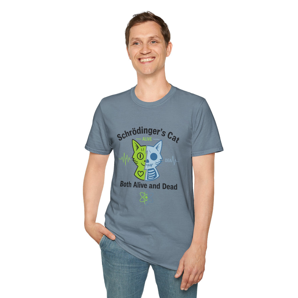 Schrödinger’s Cat T-Shirt — 'Both Alive and Dead' Quantum Science Funny Tee