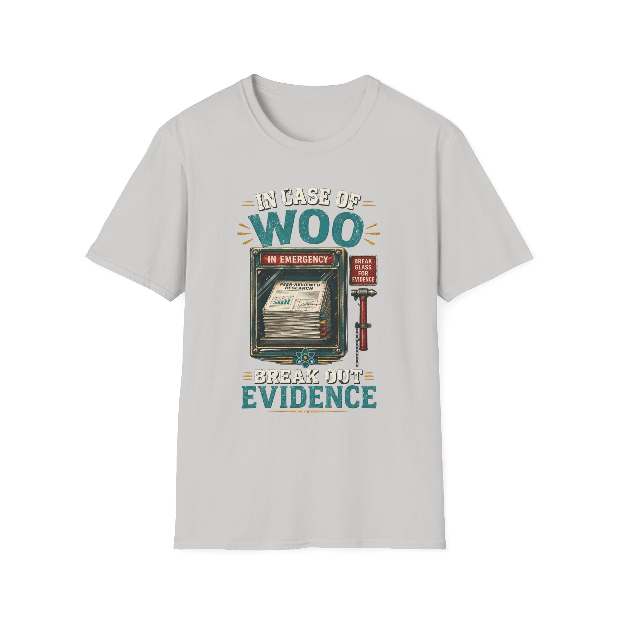 T-Shirt — "In Case of Woo" Emergency Evidence Graphic Tee