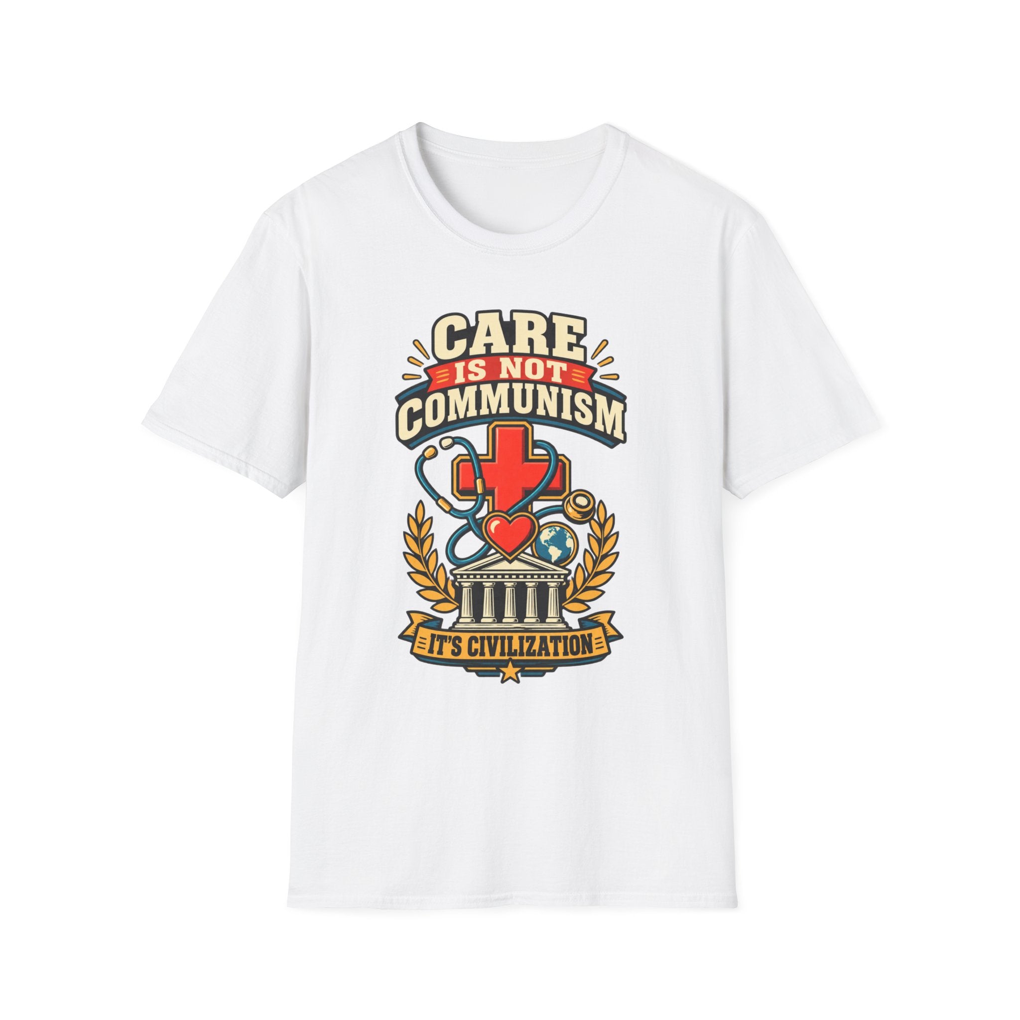 "Care Is Not Communism" Nurse/Healthcare Pride Tee