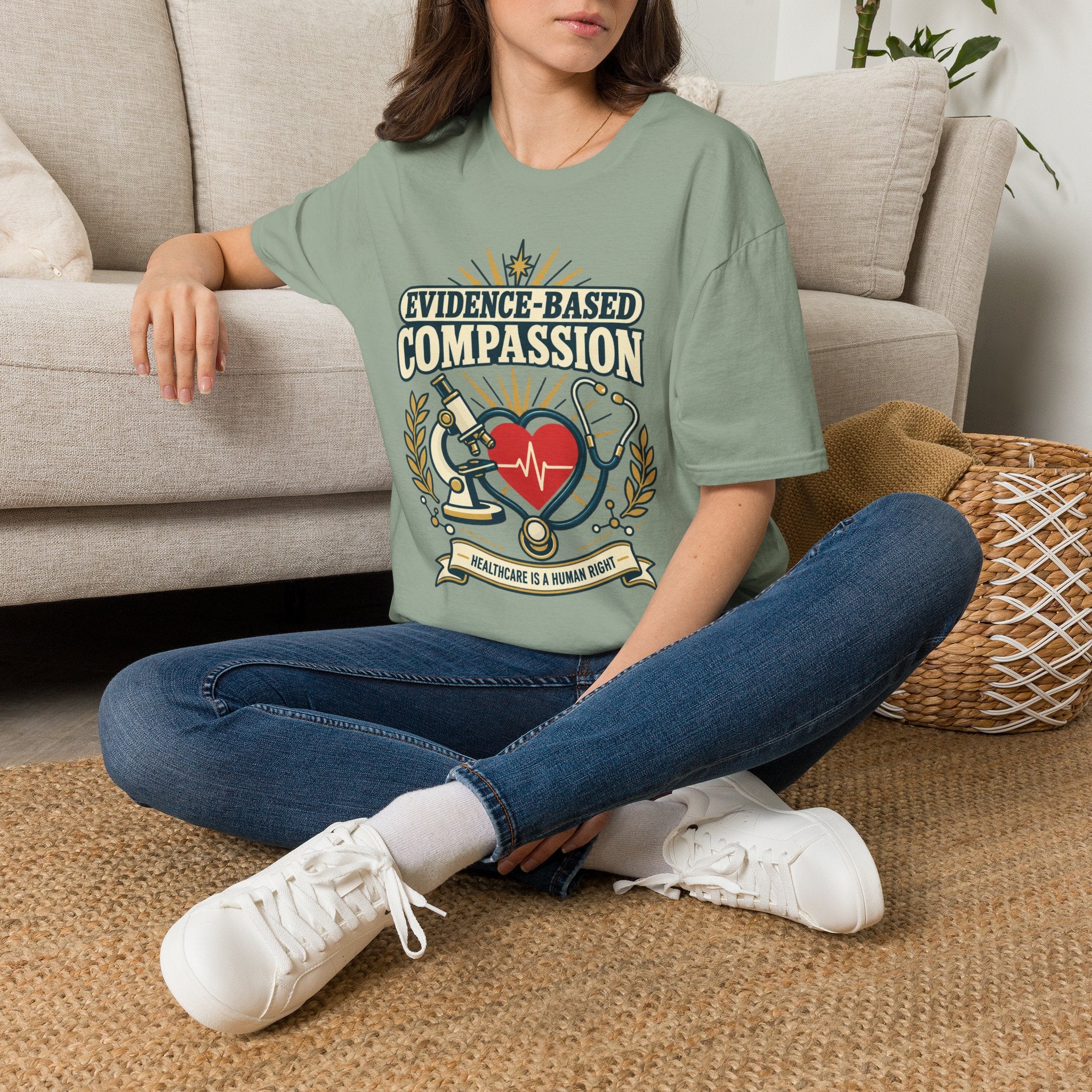 Evidence-Based Compassion Nurse T-Shirt — Healthcare Hero Medical Tee