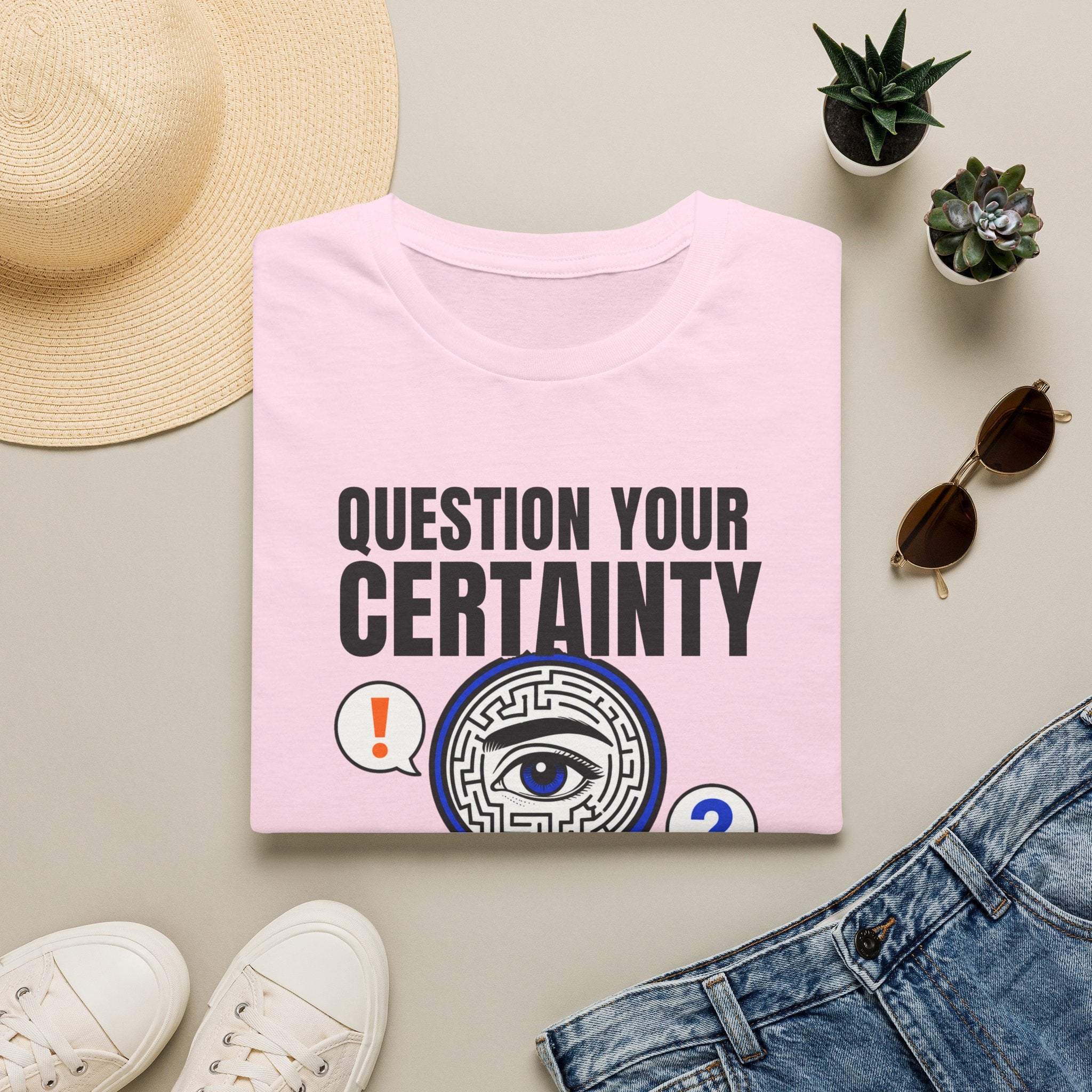 Question Your Certainty T-Shirt — Skeptical Eye Graphic Tee