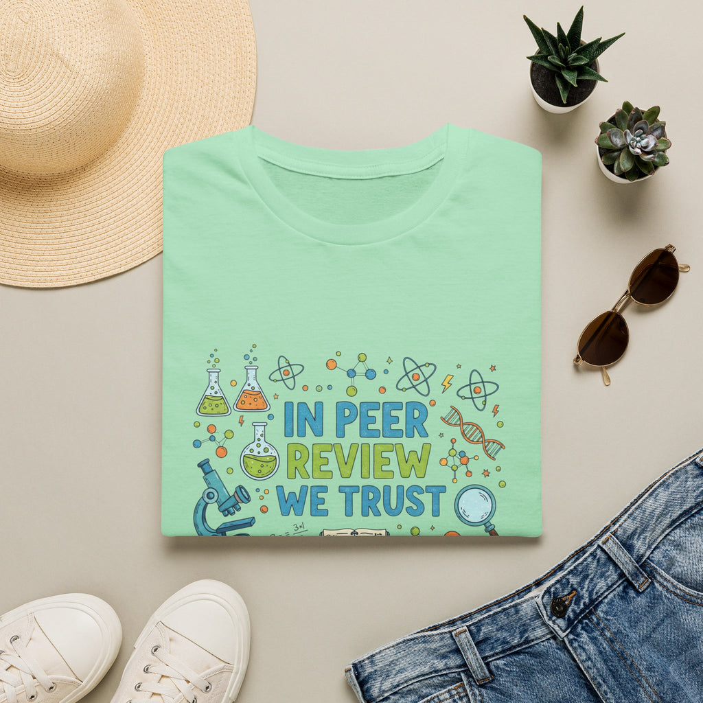 Science T-Shirt — "In Peer Review We Trust" Graphic Tee for Researchers & Science Lovers